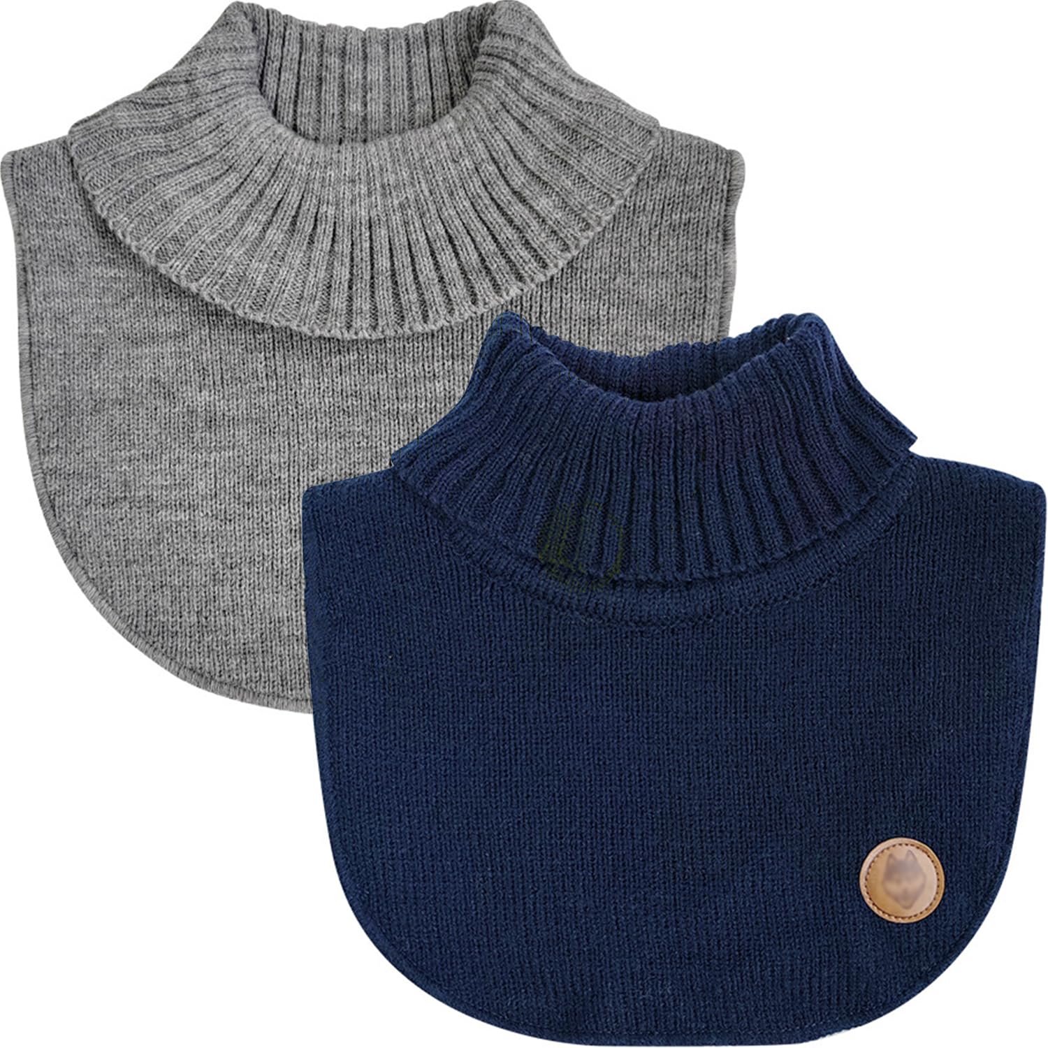 2PCS Winter Kids Neck Gaiter Scarf - Soft Fleece Turtleneck Warmer for Boys & Girls - Cold Weather Neck Cover for Outdoor Activities, Skiing, Snowboarding & Playtime