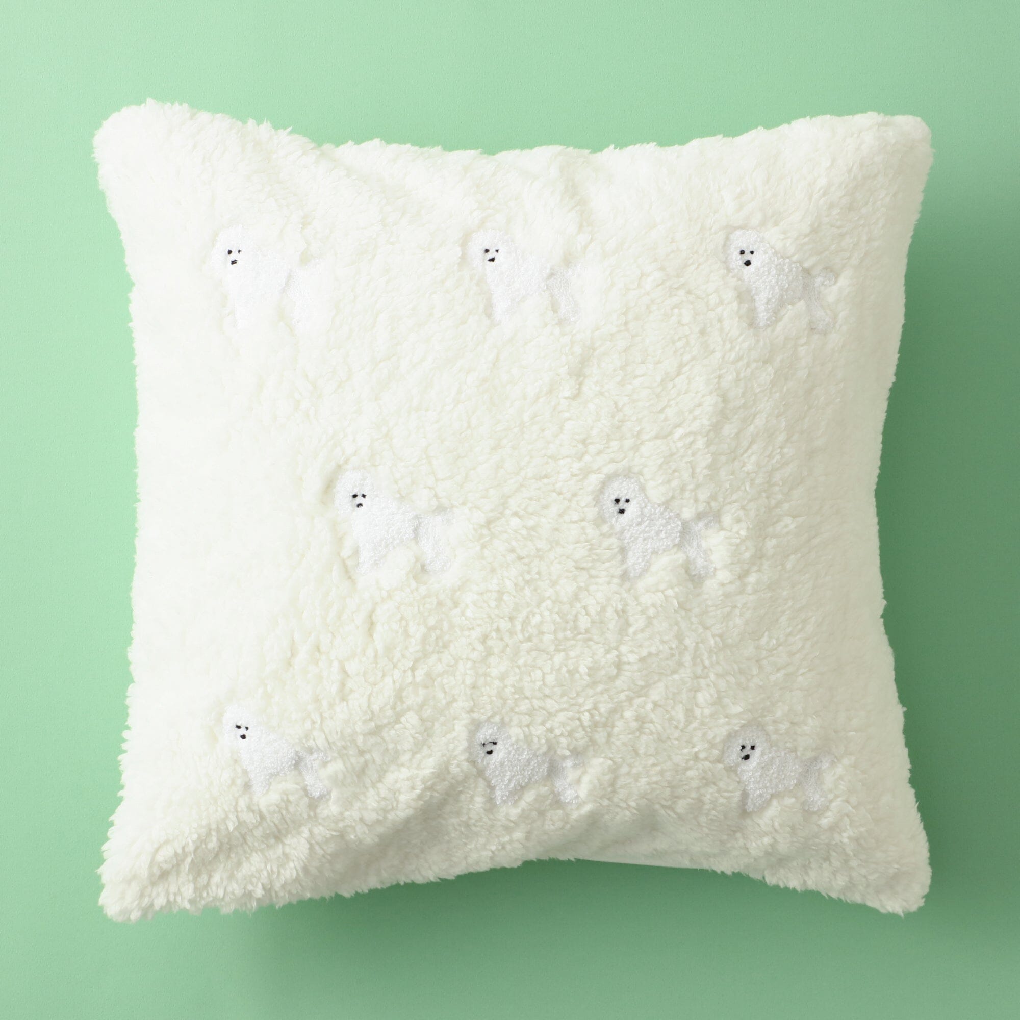 Premium Fur ABC Cushion Cover 18x18 Inches - Soft & Luxurious White Decorative Pillow Case for Sofa, Bed, Living Room - Home Decor & Cozy Comfort