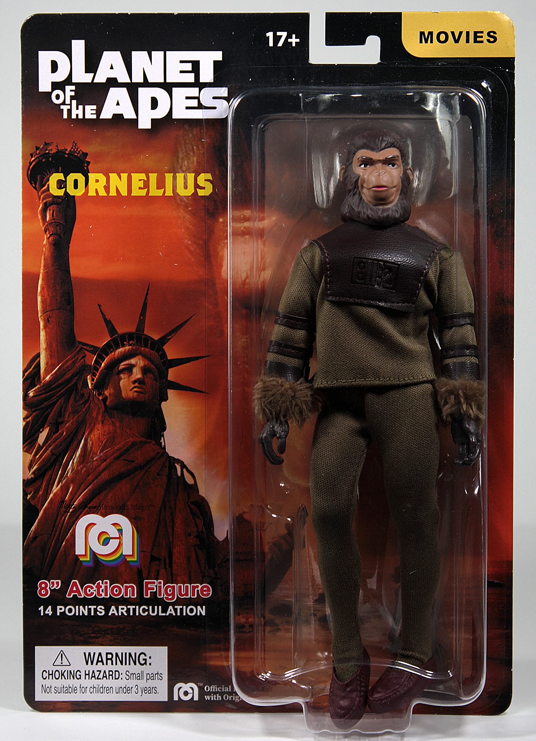 Planet of The Apes Cornelius 8-Inch Action Figure - Collectible Movie Character Toy for Fans & Collectors - Perfect for Display, Gifts, and Role-Playing Scenes