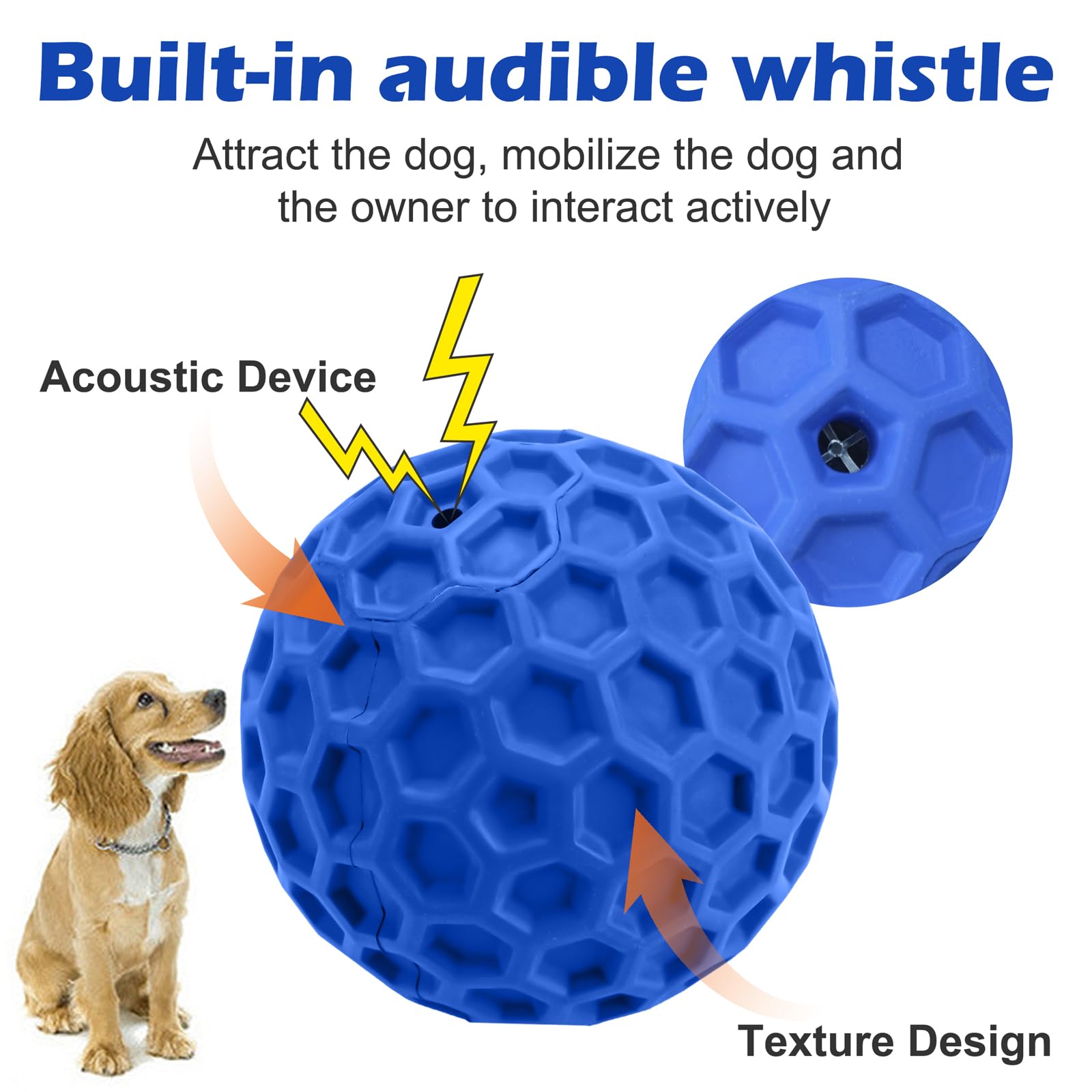 FAMALL 2 Pack Indestructible Dog Chew Toys - Heavy Duty Chew Proof Balls for Aggressive Chewers, Interactive Anxiety Relief Dog Toys for Large Medium Small Dogs - Perfect for Fetch, Training & Boredom Relief