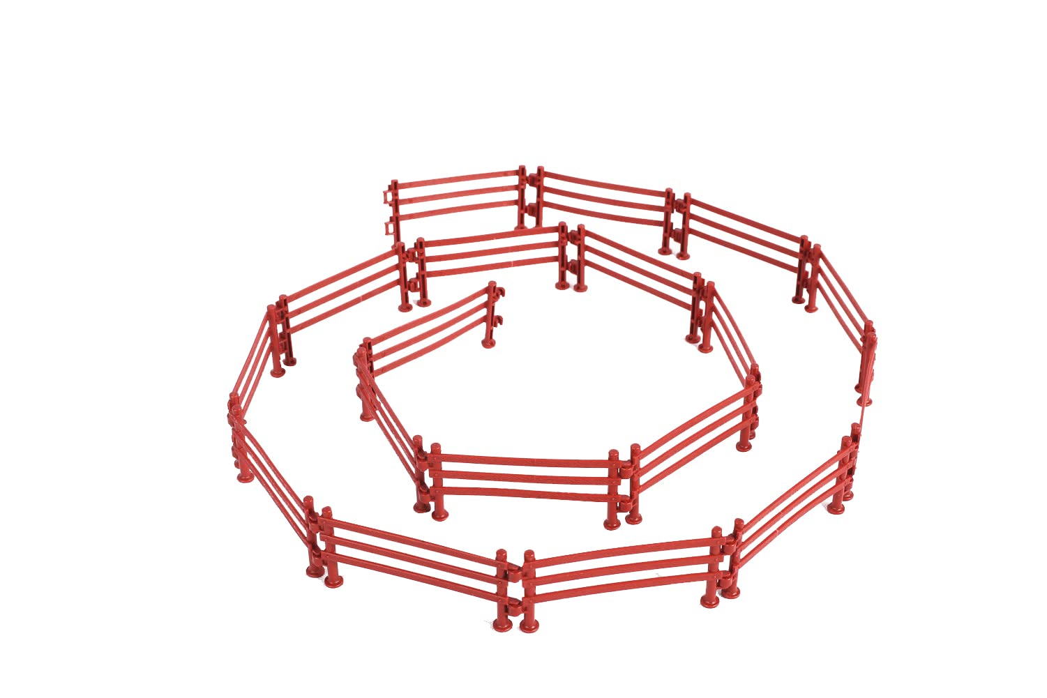 50PCS Plastic Farm Animal Fence Playset - Horse Corral Fencing, Paddock Toys & Cake Toppers for Kids - Durable Brown Garden Fence Panels for Farm Animal Figurines - Perfect for Playtime, Farm-Themed Parties & Educational Activities