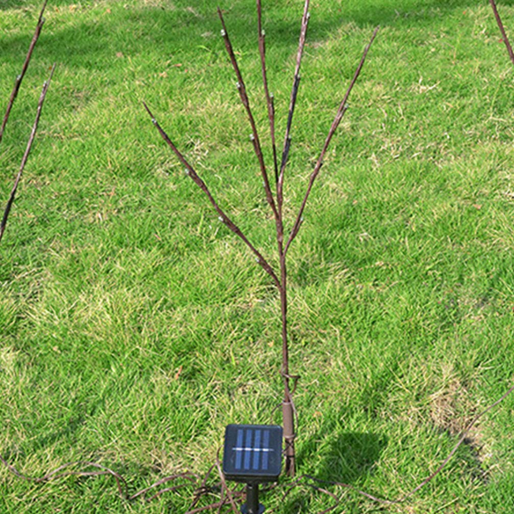 Uonlytech 60 LEDs Solar Powered Twig Lights - Waterproof Outdoor Artificial Branch Lights with White Warm Light for Christmas, Thanksgiving, Party & Garden Decoration - Perfect for Patio, Yard, and Holiday Events