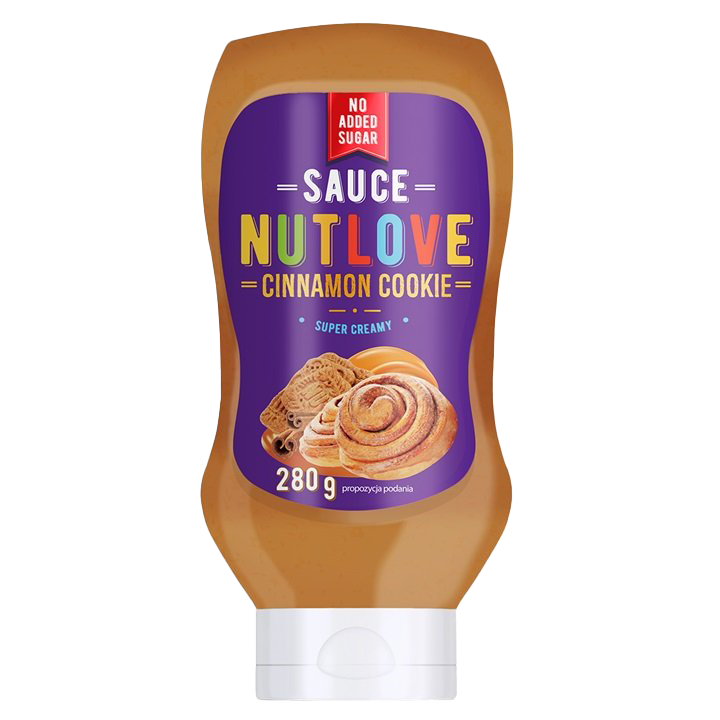 Allnutrition Nutlove Sauce - Cinnamon Cookie Flavor, 280ml | Healthy Peanut Butter Alternative for Baking, Smoothies & Desserts | Gluten-Free & Vegan Spread