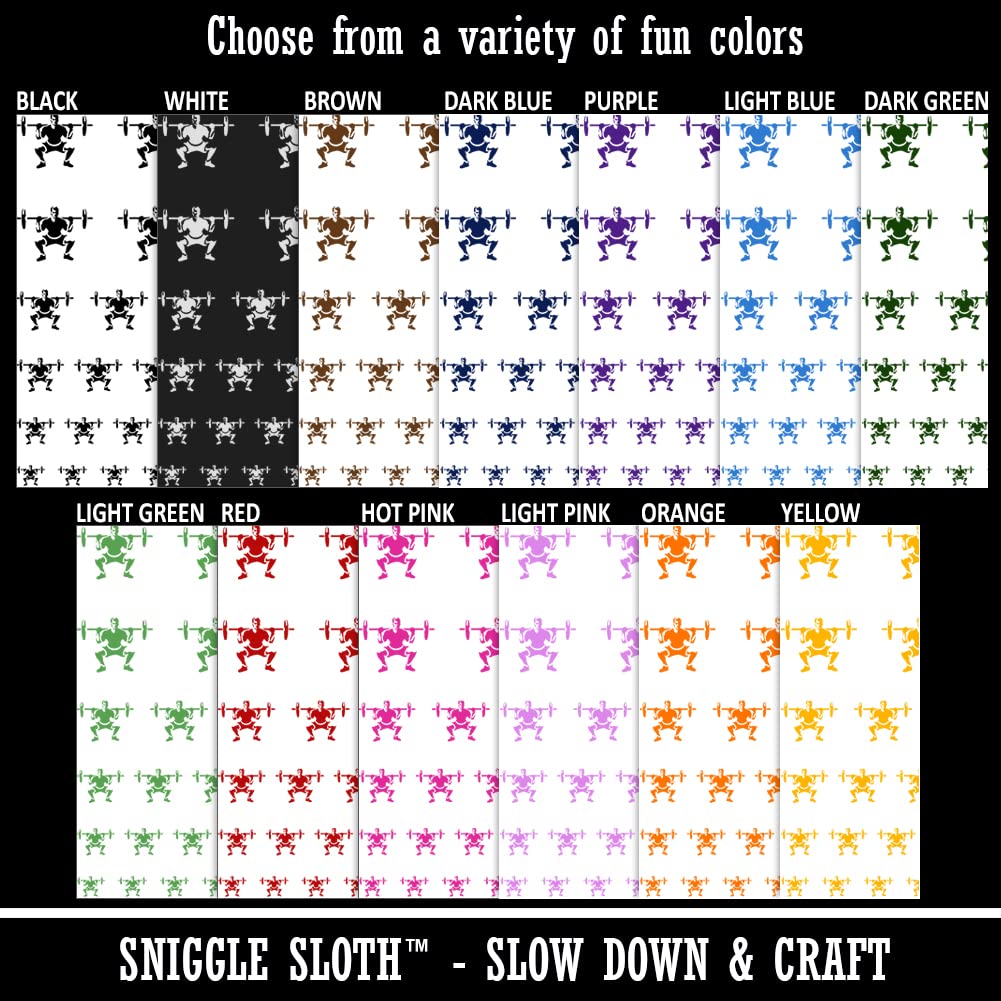 Waterproof Fake Tattoos for Gym & Weightlifting - Squat Motivational Temporary Body Art Set (Black, 1 Sheet) | Perfect for Workouts, Fitness Challenges & Bodybuilding Competitions