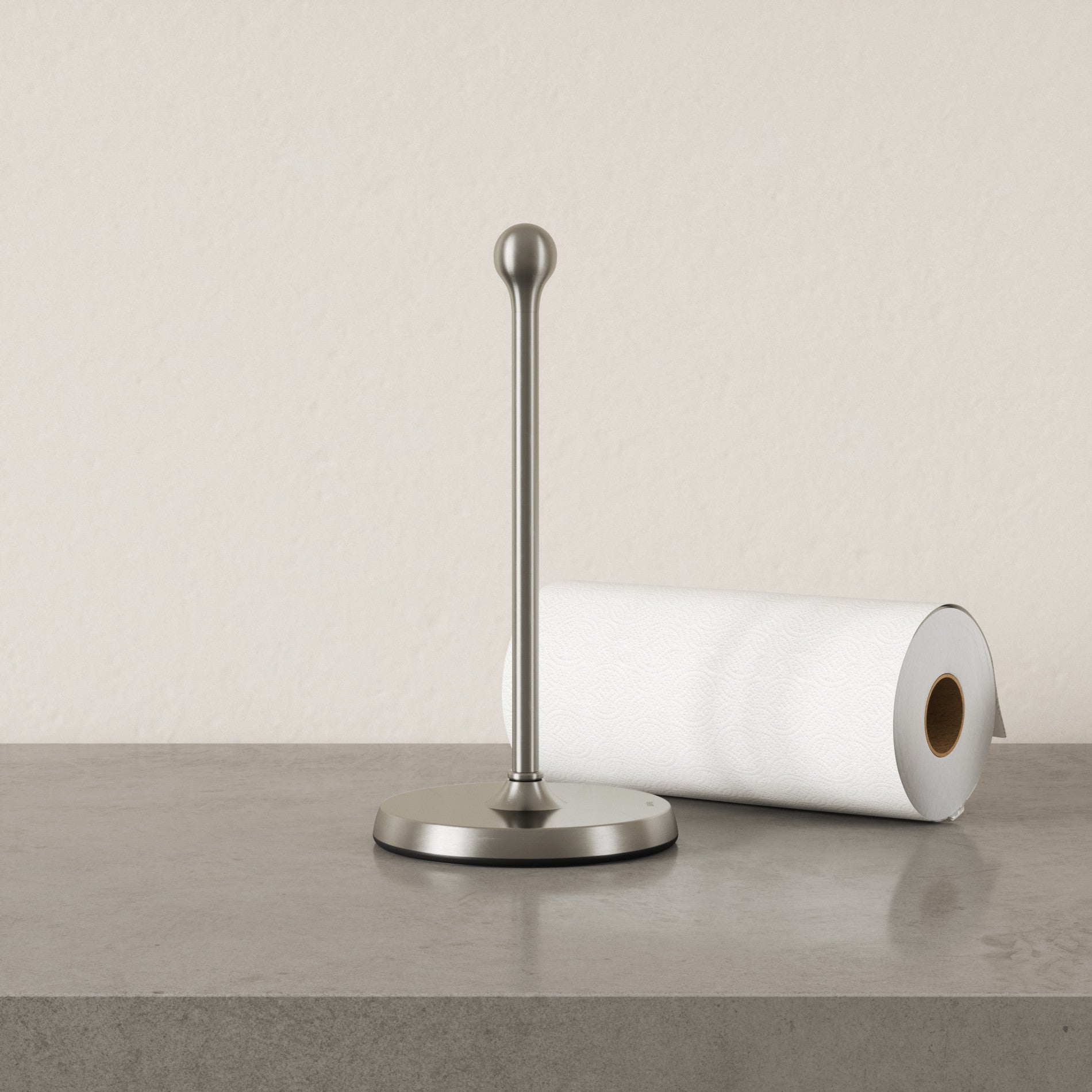 Stainless Steel Teardrop Paper Towel Holder - Wall Mount or Countertop - Perfect for Kitchen, Bathroom & Office Organization