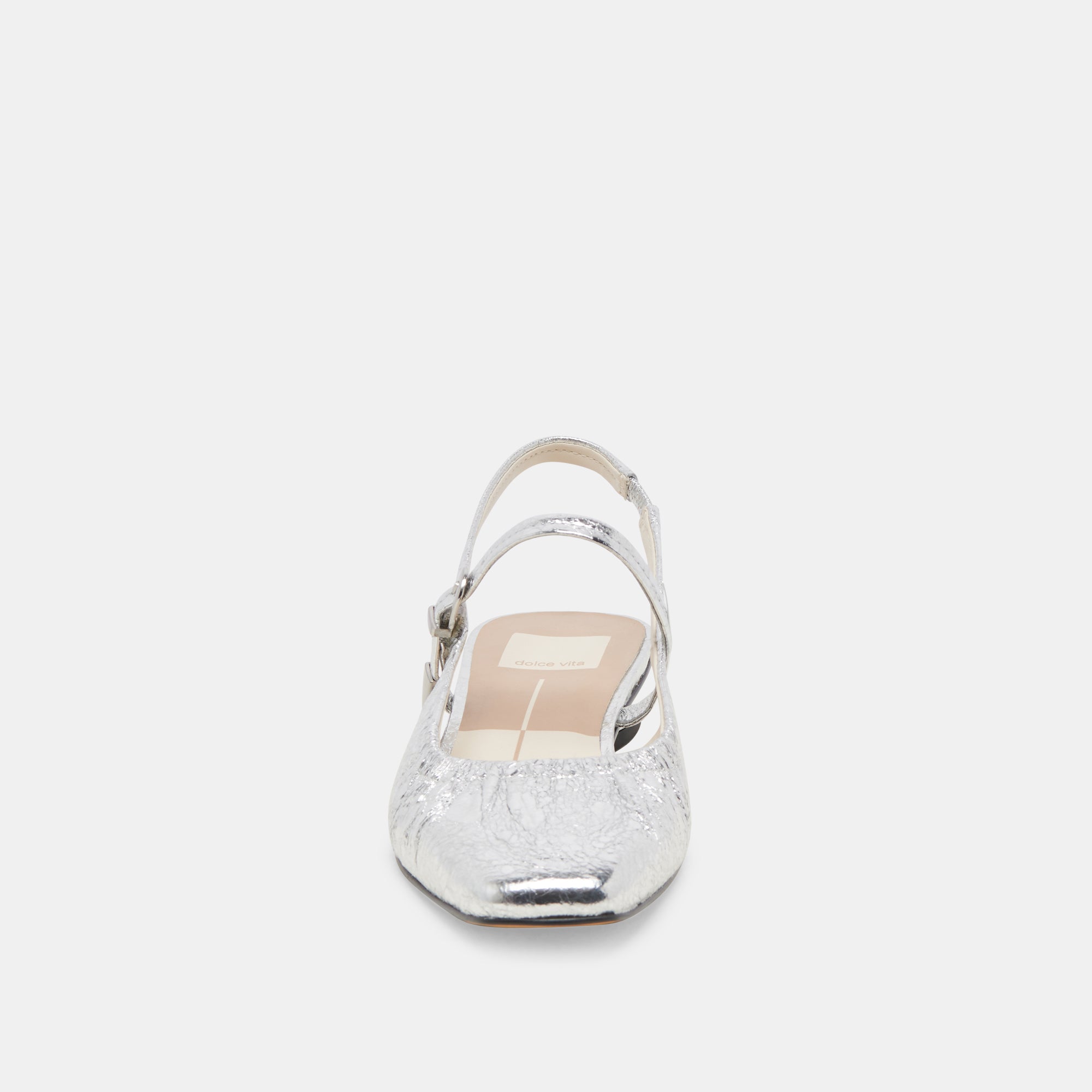 RIANNE FLATS - Silver Distressed Leather Women's Shoes | Comfortable & Stylish for Casual Wear, Office & Everyday Outfits