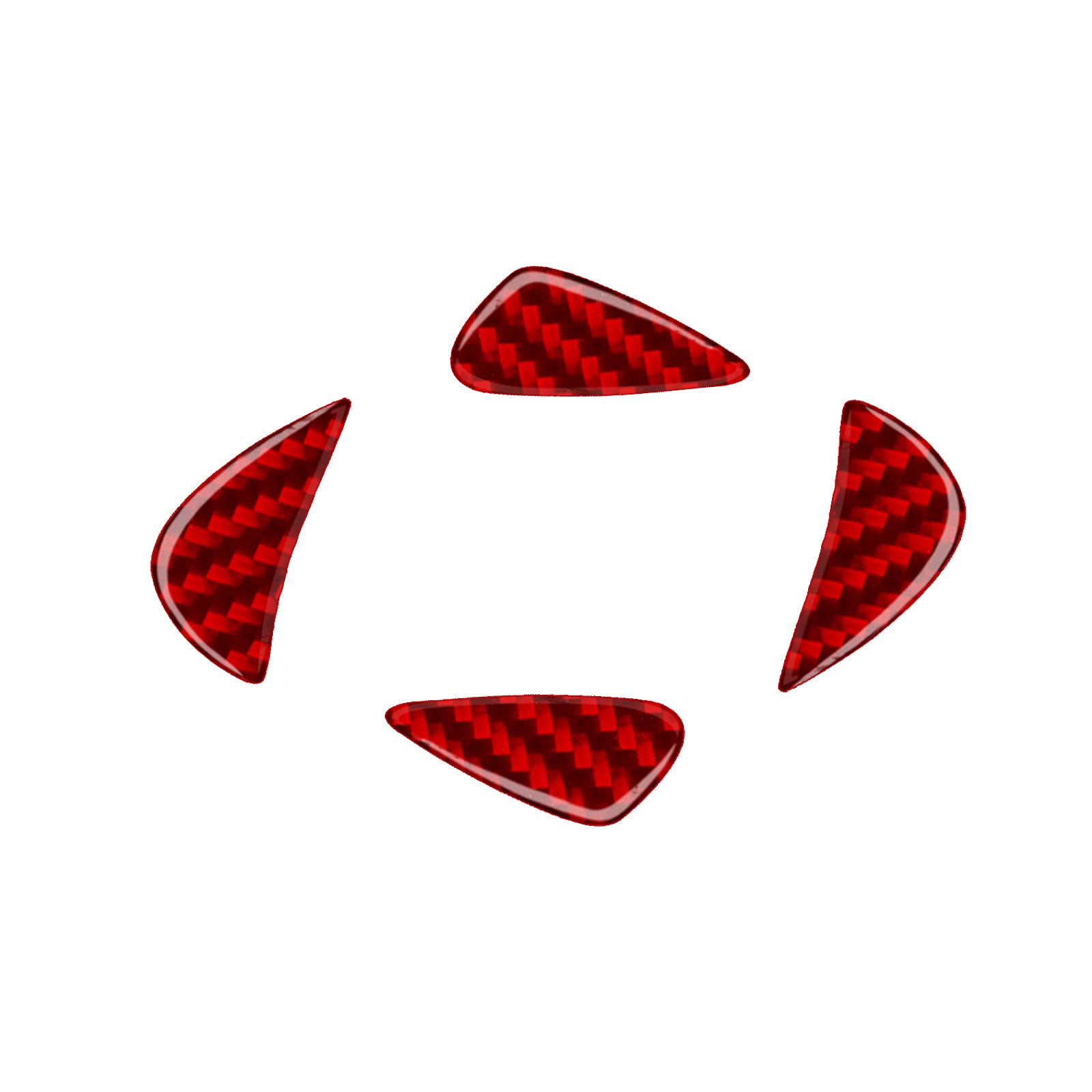 Noozy Carbon Fiber Steering Wheel Emblem Sticker - Compatible with Hyundai Elantra, Kona, Palisade, Santa Fe, Tucson - Red Badge Decal for Enhanced Interior Style & Personalization (Perfect for Car Enthusiasts & Customization)