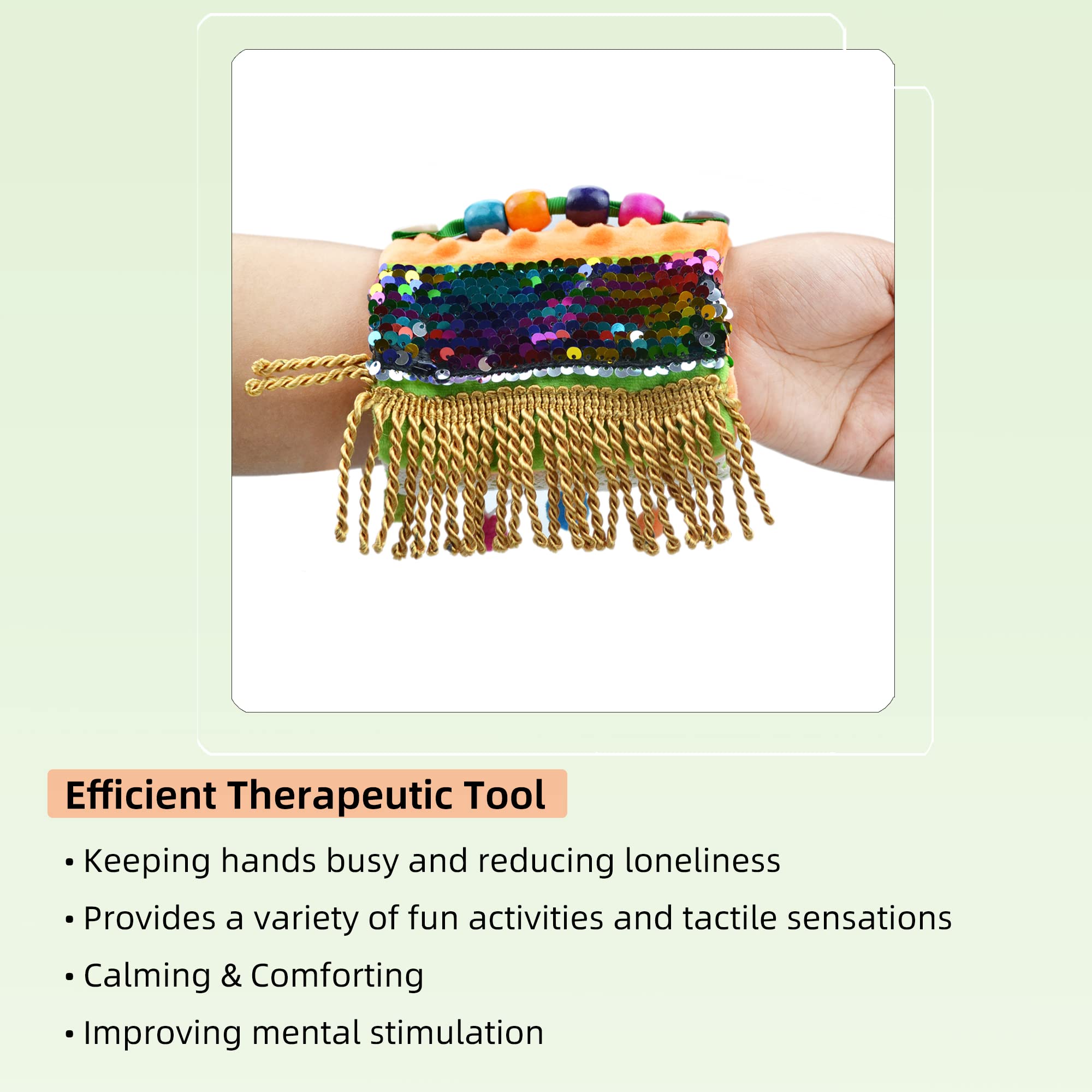 Sensory Toys for Alzheimer's and Dementia Patients - Anxiety Relief Fidget Wrist Cuff & Arm Pillow for Autism, Stress, and Cognitive Therapy - Perfect for Calming, Therapy Sessions, and Home Care