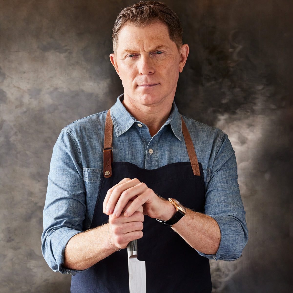 Bobby Flay by GreenPan Stainless Steel 2-Piece Santoku Knife Set - Professional Kitchen Knives for Slicing, Dicing & Chopping - Perfect for Home Chefs & Cooking Enthusiasts