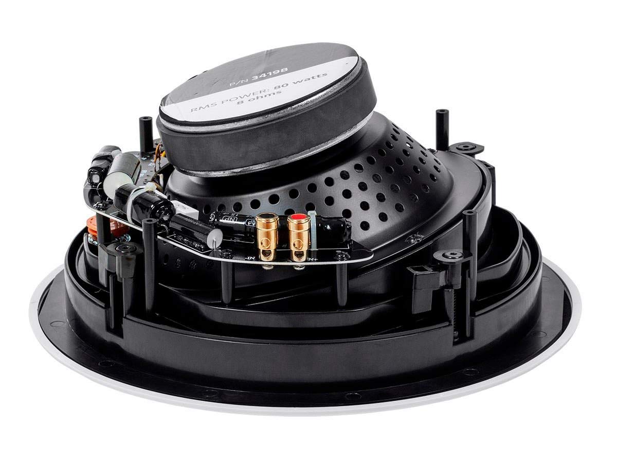 Monoprice 2-Way Carbon Fiber In-Ceiling & In-Wall Speakers - High-Quality Home Theater Audio System for Immersive Movie Nights and Music Listening