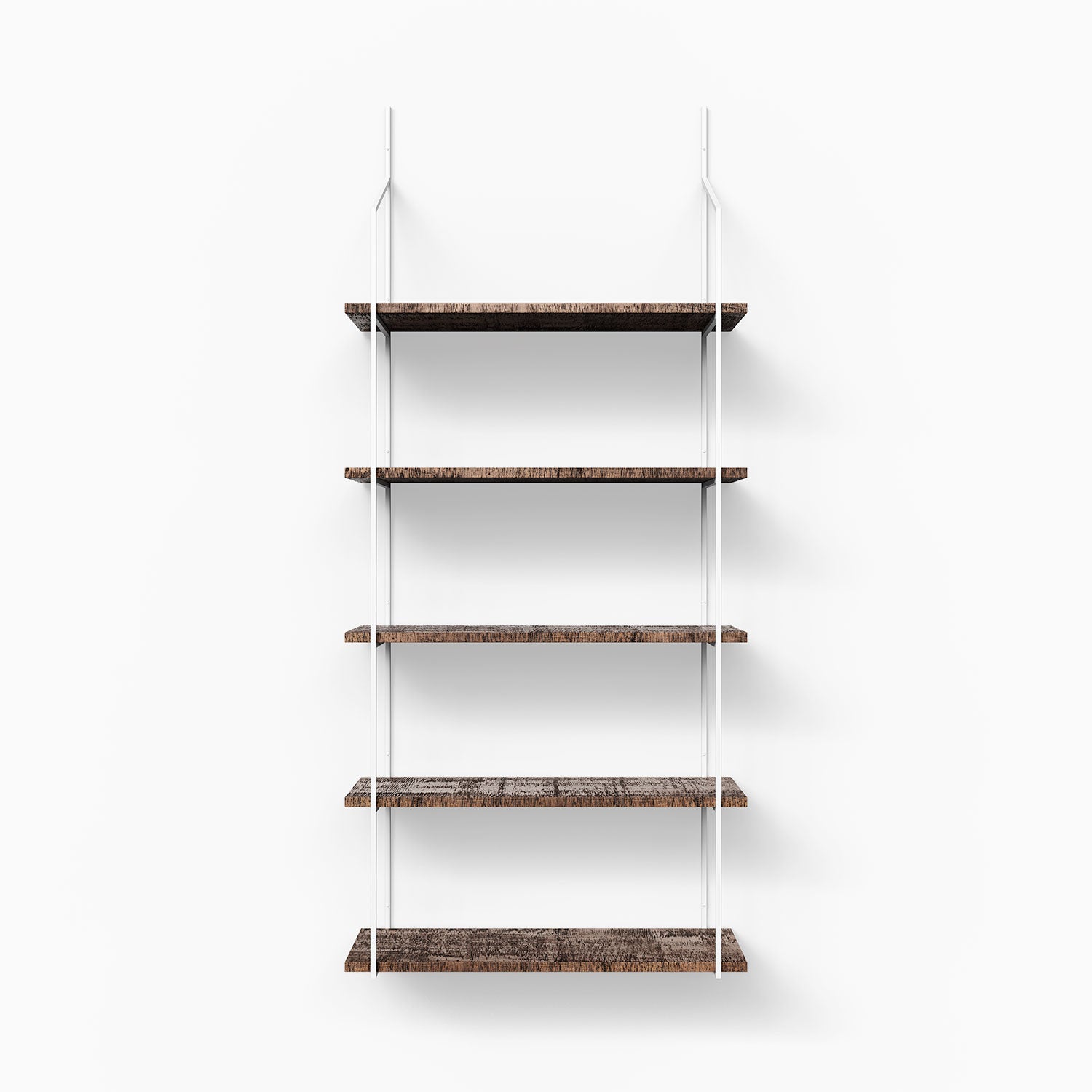 Verne Nutmeg Rustic 5-Tier Wooden Shelf - Perfect for Home Decor, Bathroom Storage & Living Room Organization