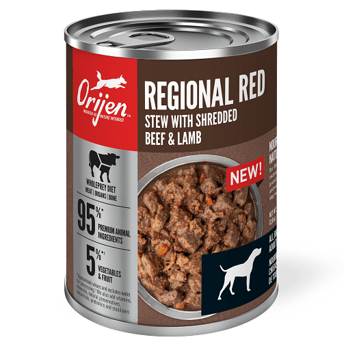 Orijen Regional Red Grain-Free Canned Dog Food - High Protein, Natural Ingredients for Adult Dogs - Perfect for Mealtime & Training Rewards
