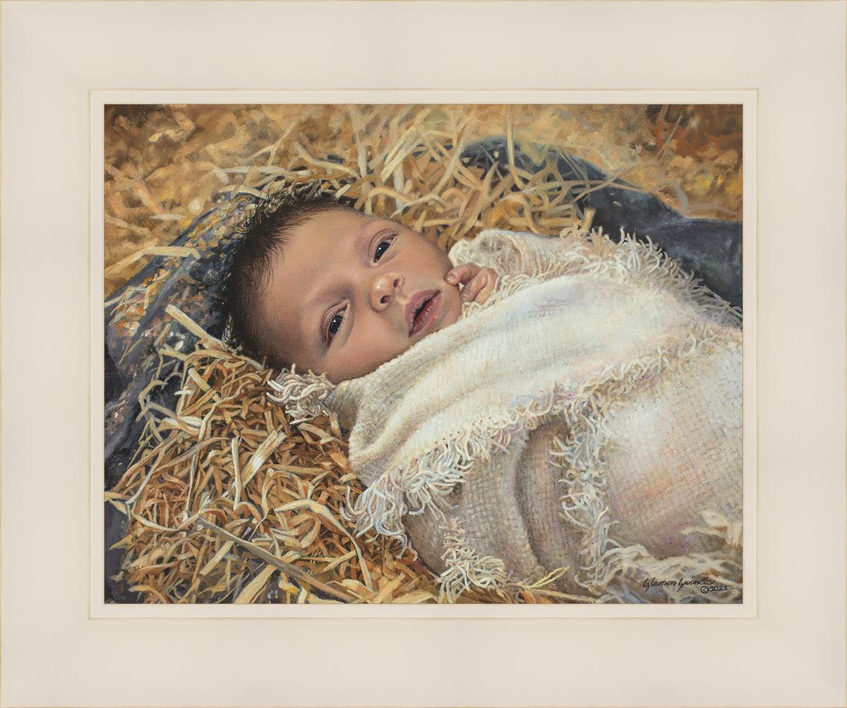 Born This Day by Liz Lemon Swindle - Inspirational Christian Art Print for Home & Office Decor - Perfect for Christmas Gifts & Holiday Wall Art