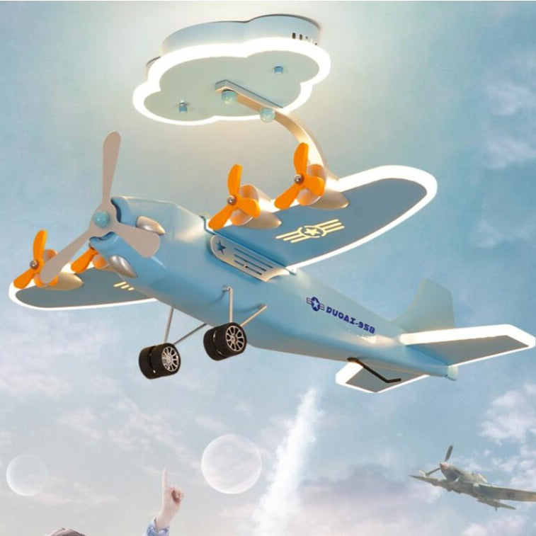 Air Force One Airplane Ceiling Light for Kids Room - LED Night Light for Children's Bedroom & Nursery Decor - Perfect for Themed Bedrooms & Playrooms