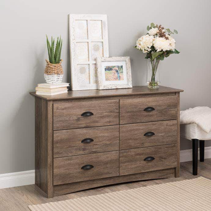 Sonoma Children’s 6 Drawer Dresser - White, Gray & Natural Wood Finishes | Sturdy Kids Storage Furniture for Bedroom, Nursery & Playroom Organization