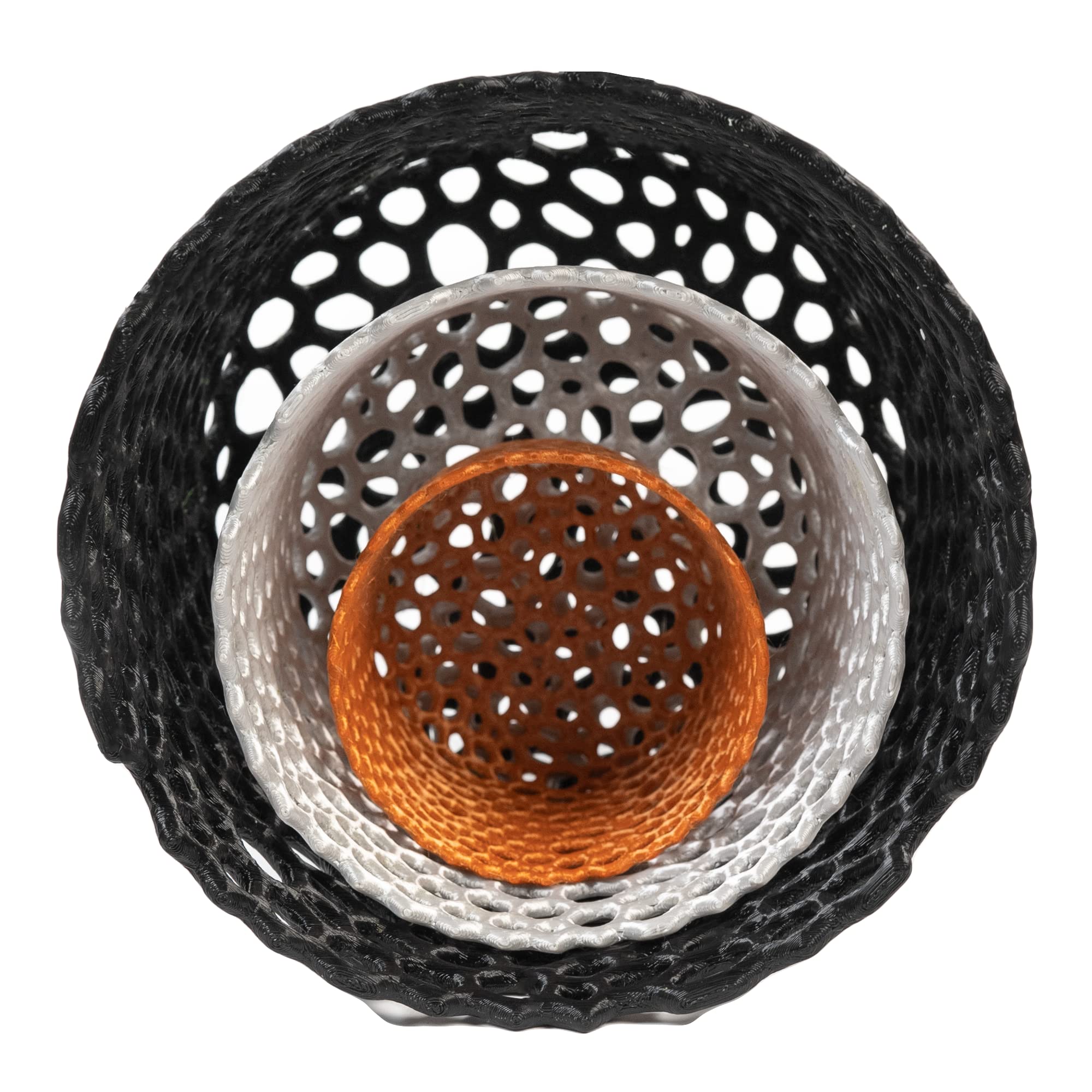 Voronoi Mesh Cylinder Orchid Pot - Breathable White Orchid Planter for Air Plants & Succulents | Perfect for Indoor Gardening, Home Decor, and Office Plants