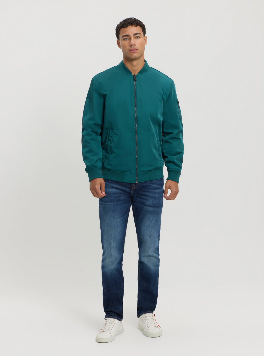 Stylish Green Satin Bomber Jacket for Women - Lightweight Fashion Outerwear - Perfect for Casual Wear, Night Out & Street Style