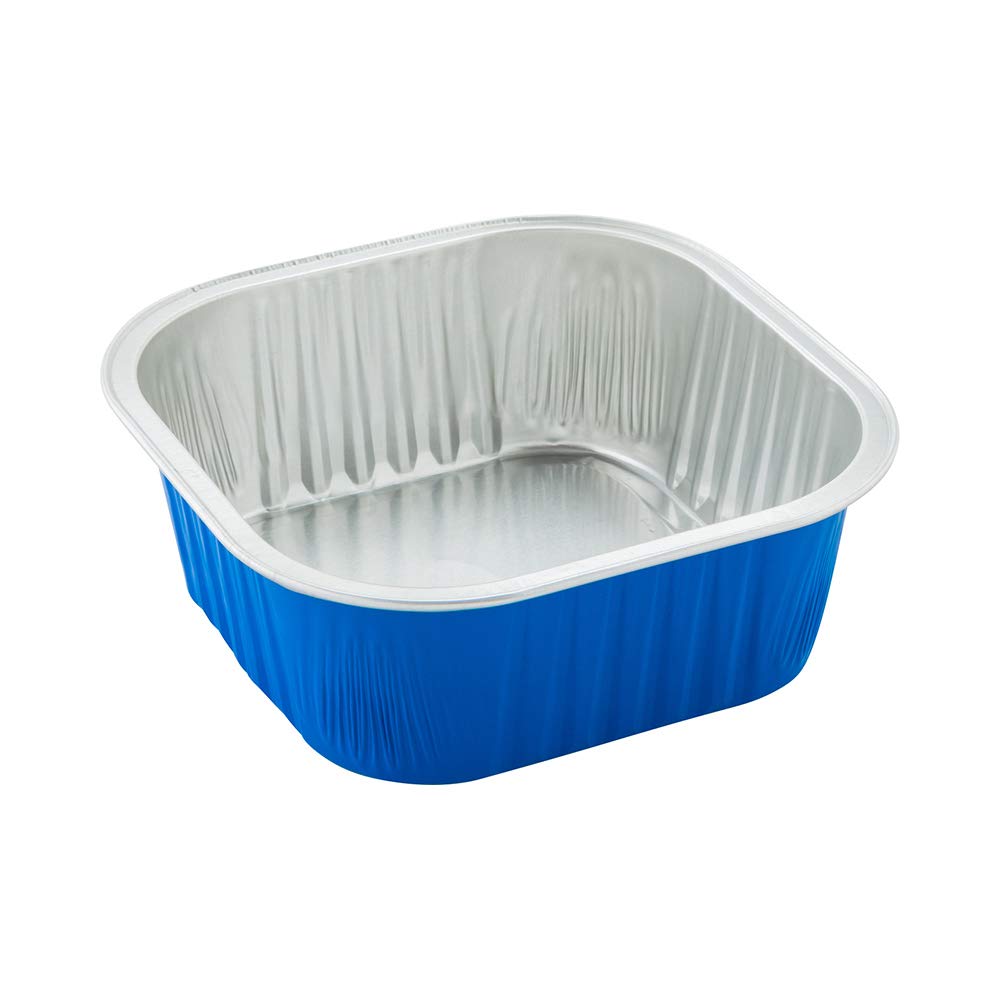 10 oz Disposable Ramekins - 100 Pack Square Creme Brulee Cups | Oven-Safe Aluminum Baking Containers for Cupcakes, Muffins & Desserts | Freezer-Safe (Lids Sold Separately) | Perfect for Restaurants, Bakeries & Catering Events