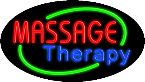 Massage Therapy Glass Neon Sign #14484 - Handcrafted in USA | Perfect for Spa, Salon & Relaxation Rooms