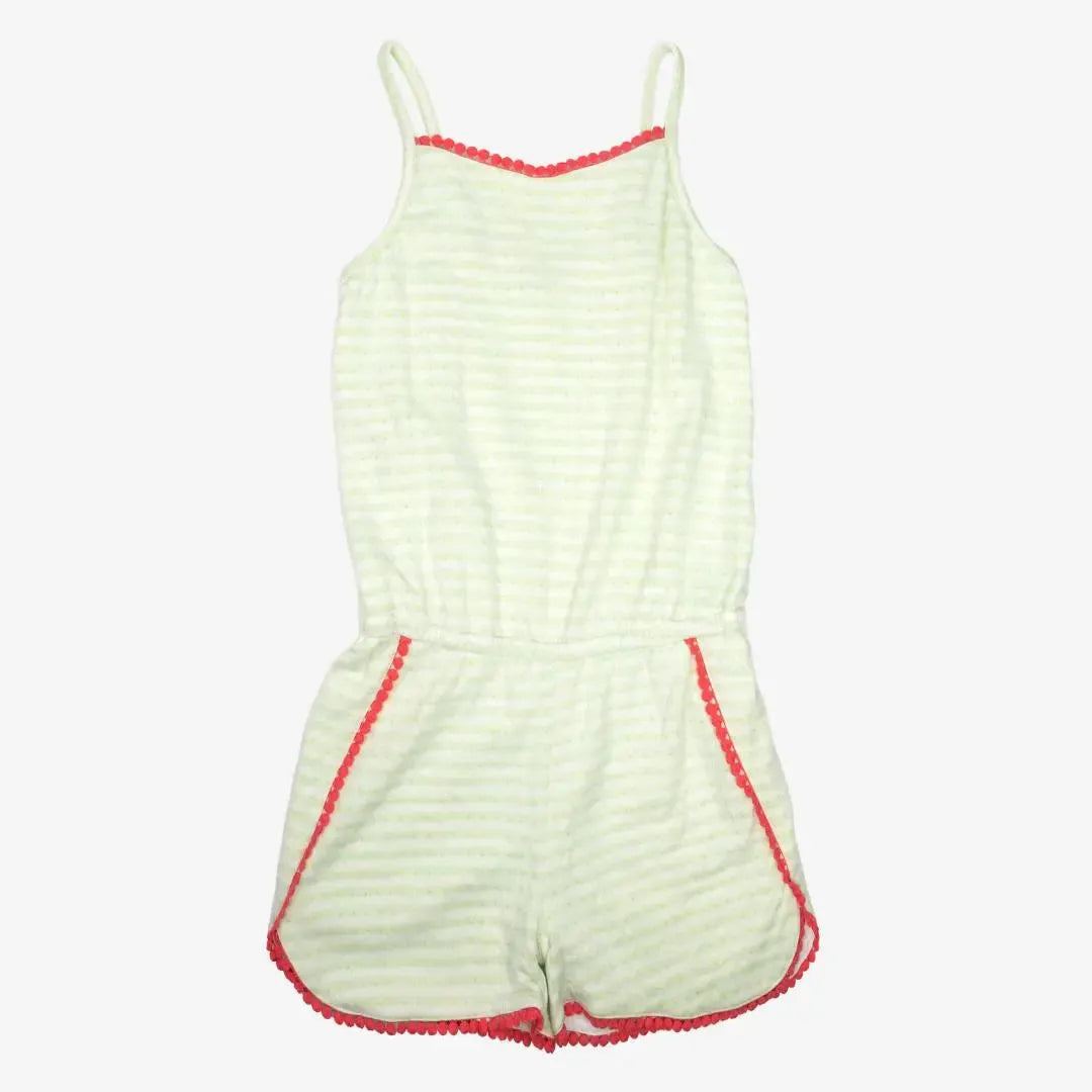 Appaman Green Stripe Tank Shortie Romper for Baby Girls - Soft Cotton Summer Outfit for Playdates, Beach & Outdoor Activities