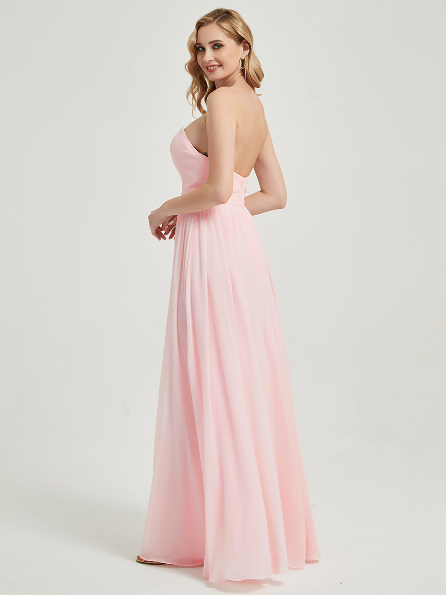 Elegant 3-in-1 Convertible Chiffon Bridesmaid Dress with Detachable Straps - Perfect for Weddings, Prom & Formal Events