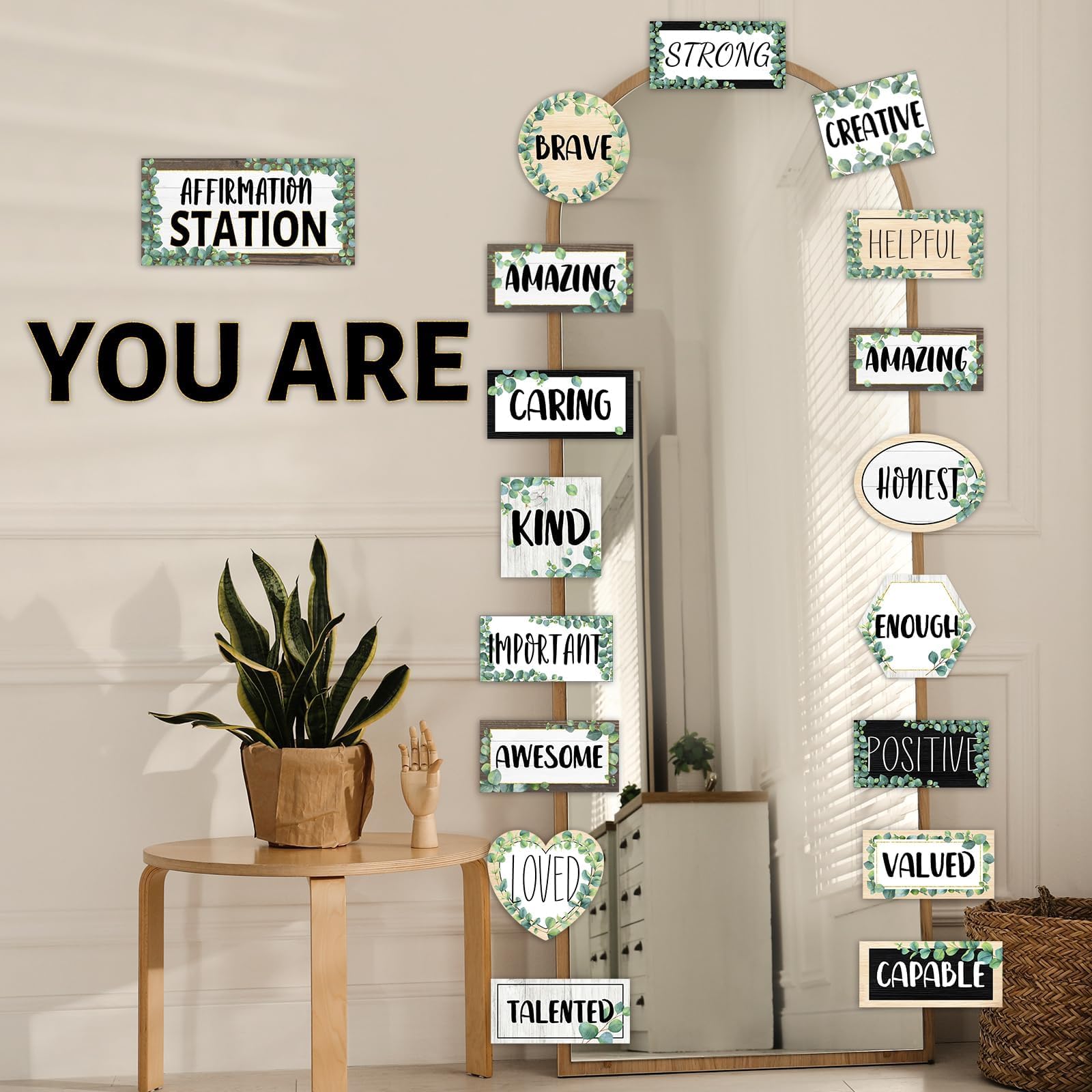 Eucalyptus Bulletin Board Set - Classroom Decor for Teachers & Schools | Inspirational Wall Posters & Cutouts