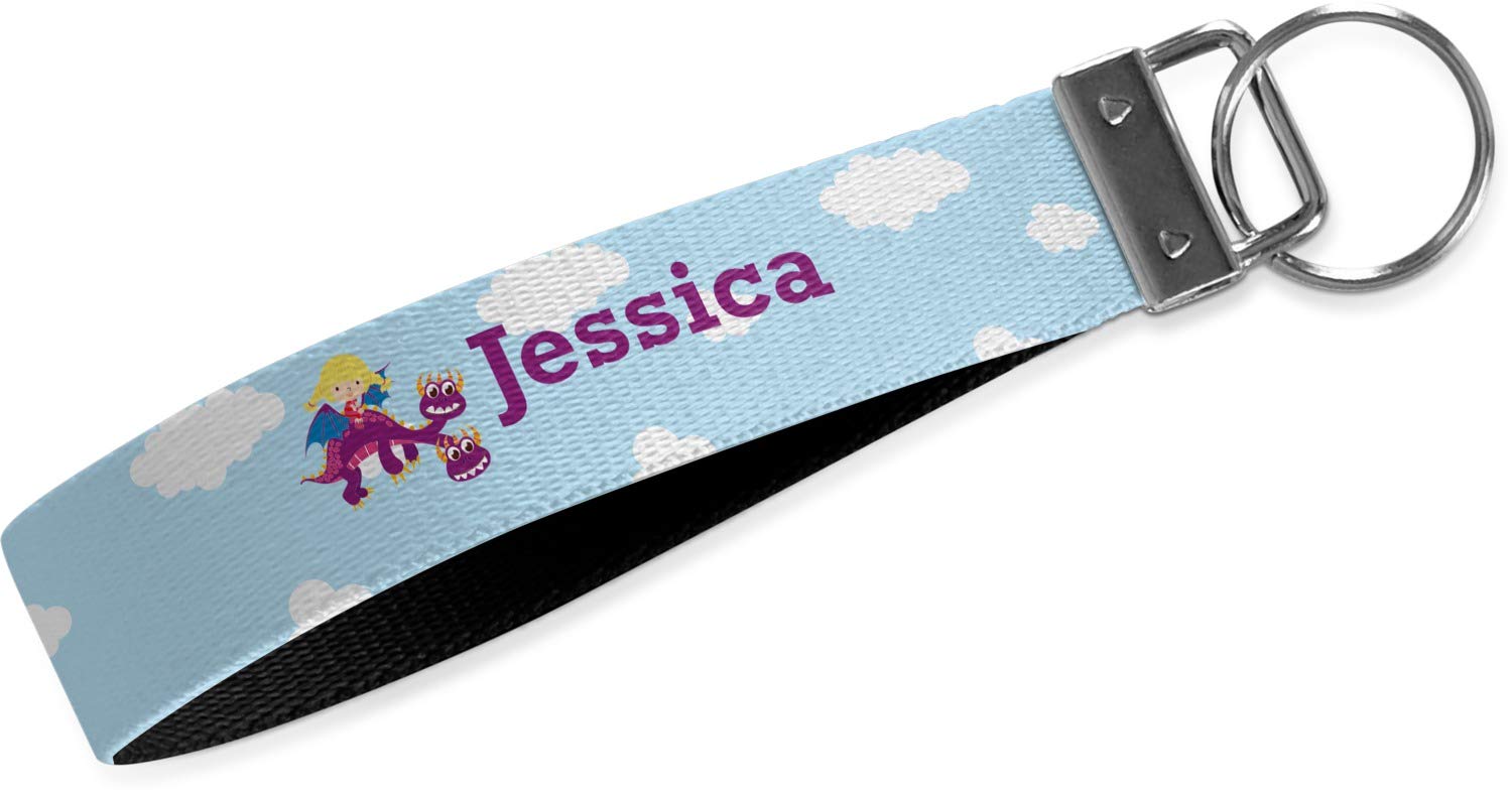 Personalized Dragon Wristlet Keychain - Custom Flying Girl Design for Keys, Bags & Backpacks - Perfect Gift for Fantasy Lovers, Cosplay & Anime Enthusiasts