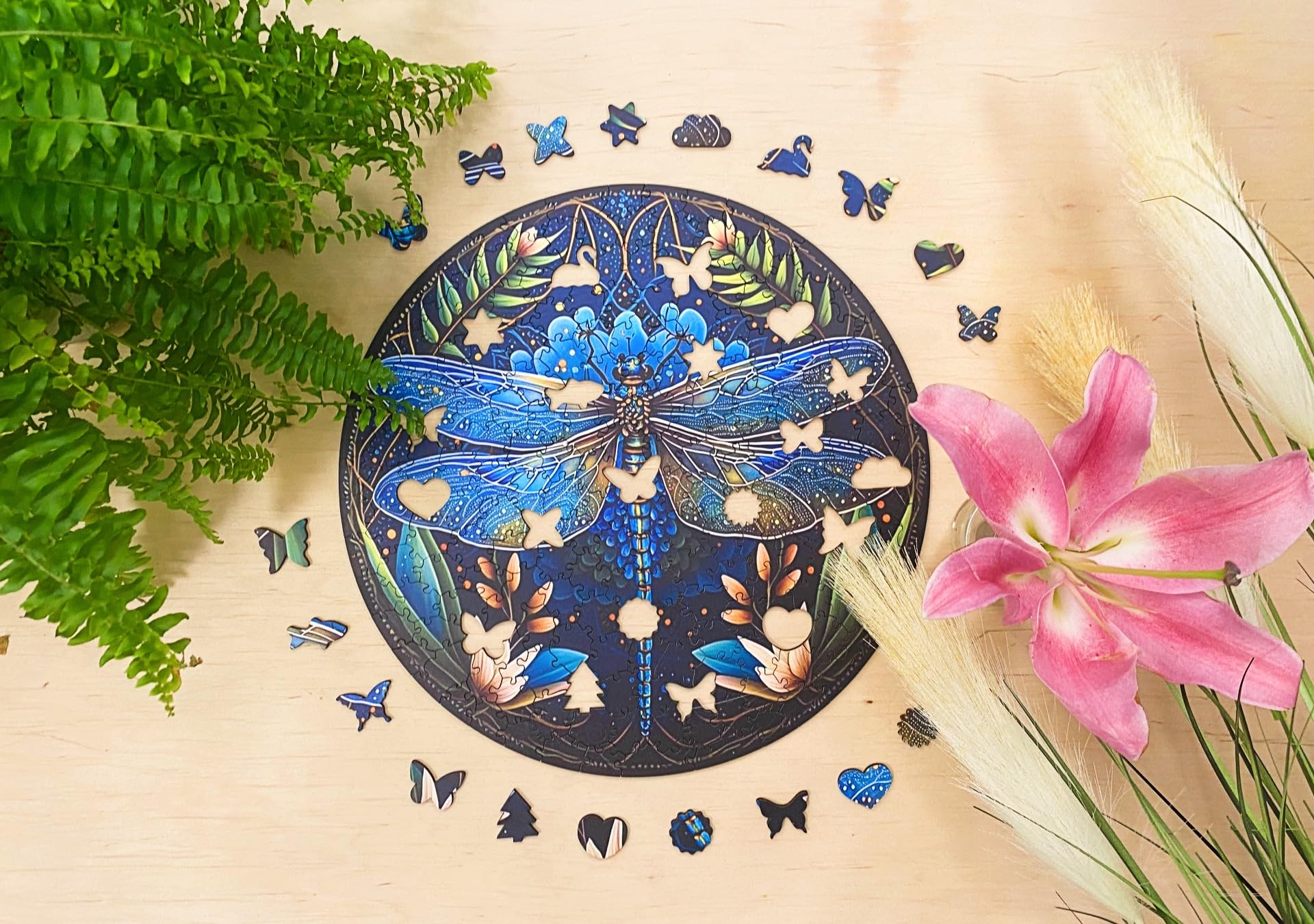 Milliwood 206-Piece Wooden Jigsaw Puzzle for Kids & Adults - Animal Theme, 32x32cm - Fun & Educational Brain Teaser for Family Game Night, Birthday Gifts & Classroom Activities