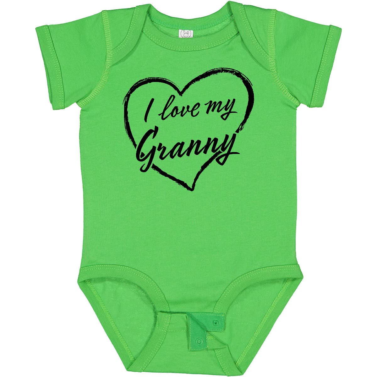 Inktastic I Love My Granny Black Chalk Heart Baby Bodysuit - Cute Outfit for Grandparents Day, Family Photos & Special Occasions