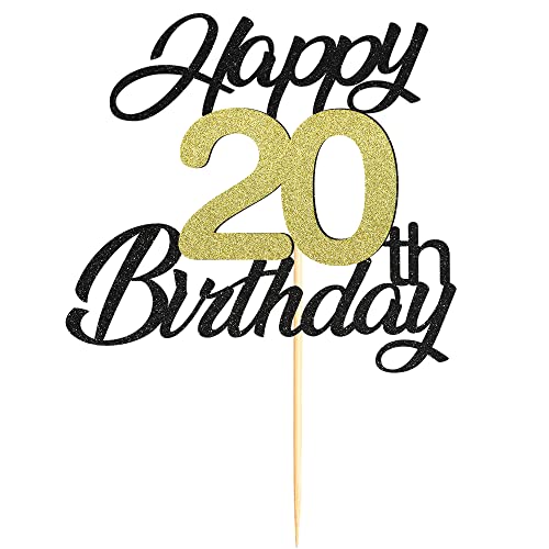 20th Cake Topper