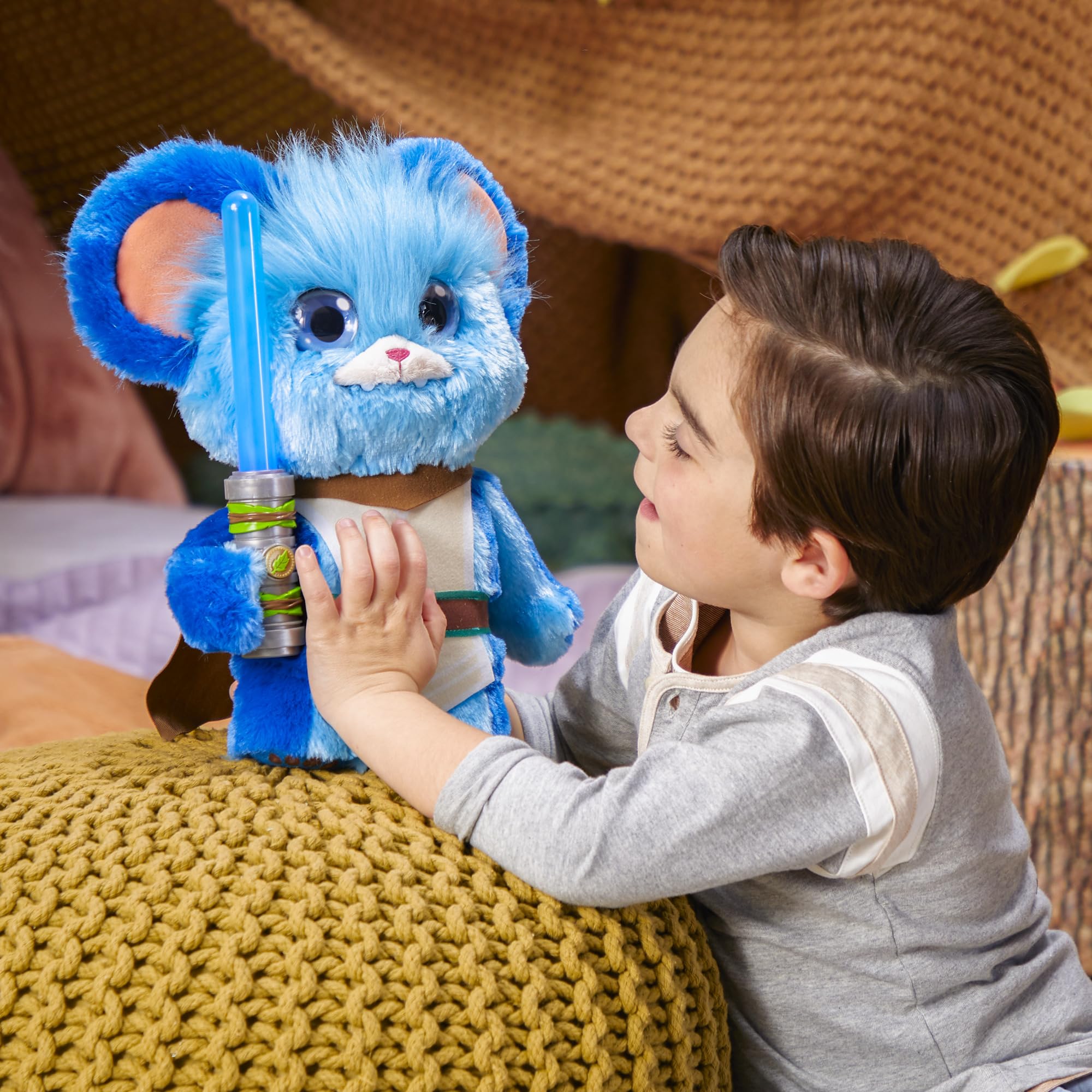 Star Wars Young Jedi Adventures Jabberin' Jedi Nubs Electronic Plush Toy with Lights & Sounds - Interactive Preschool Toy for 3 Year Old Boys & Girls - Perfect for Playtime, Storytelling & Jedi Training Fun