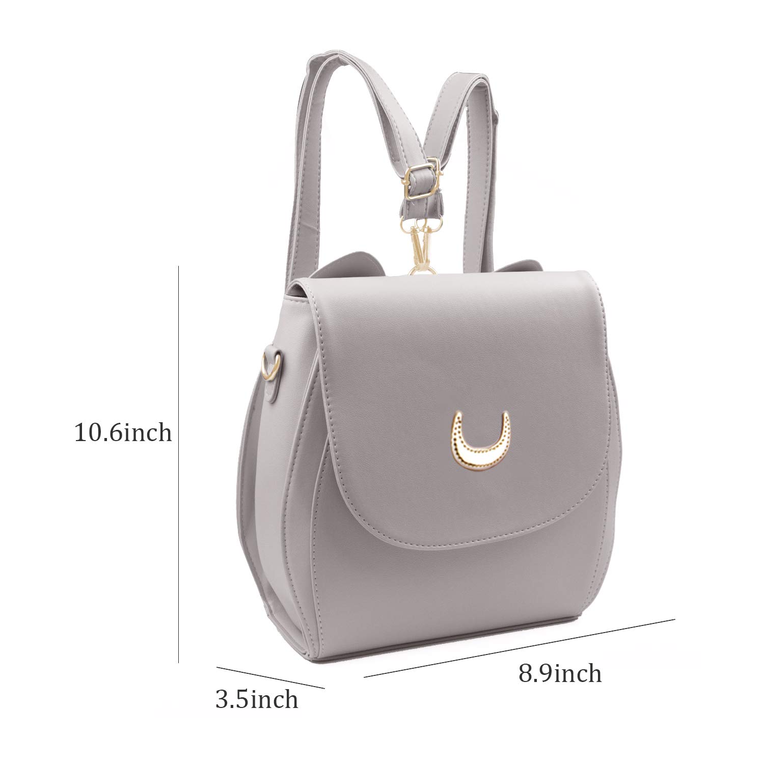 Oweisong Women's Cute Cat Anime Backpack - Fashion Sparkling Moon Sailor Shoulder Bag & Satchel Purse for Cosplay, School, Travel and Daily Use