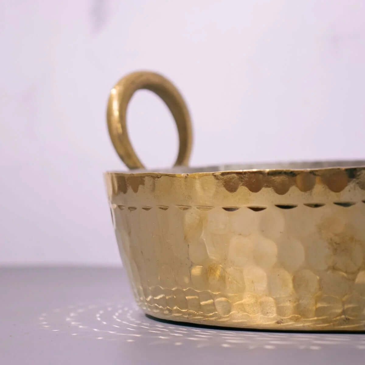 Premium Brass Jalebi Pan - Traditional Indian Sweet Cooking Pan for Jalebi, Funnel Cakes & More - Perfect for Home Baking & Festive Cooking