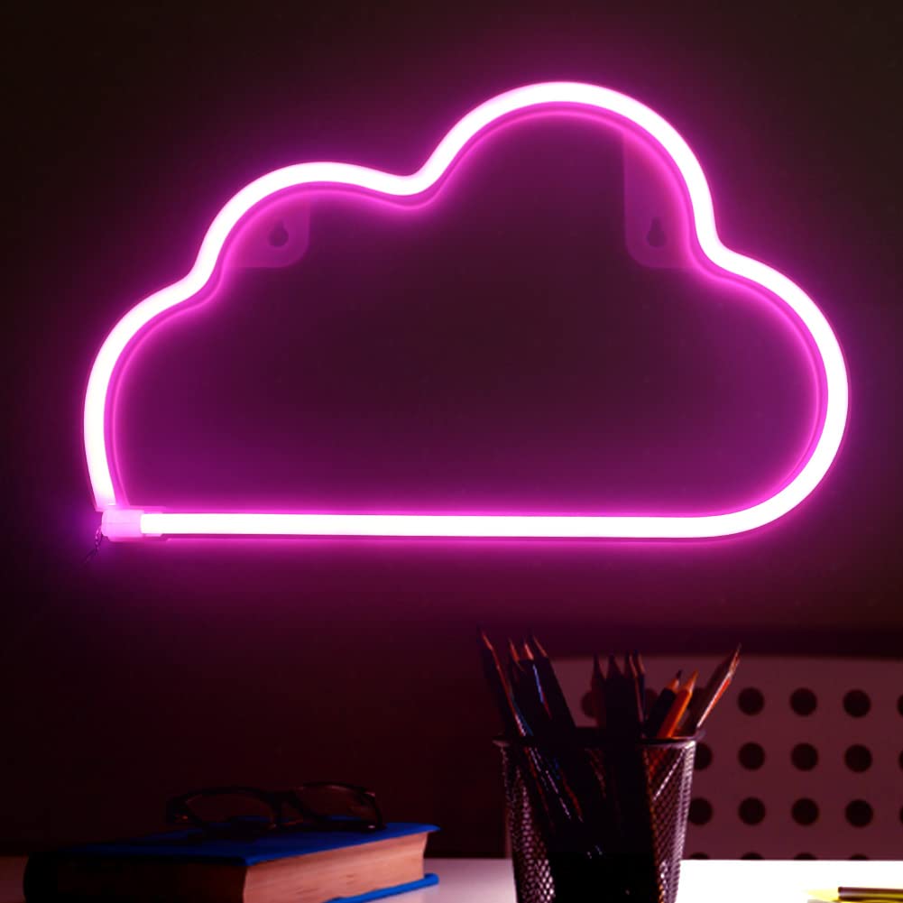 Custom Cloud LED Neon Sign - Wall Decor for Bedroom, Kids Room, Living Room & Bar | Party, Christmas, Wedding Decoration | Durable Acrylic Light Up Sign for Home & Event Decor