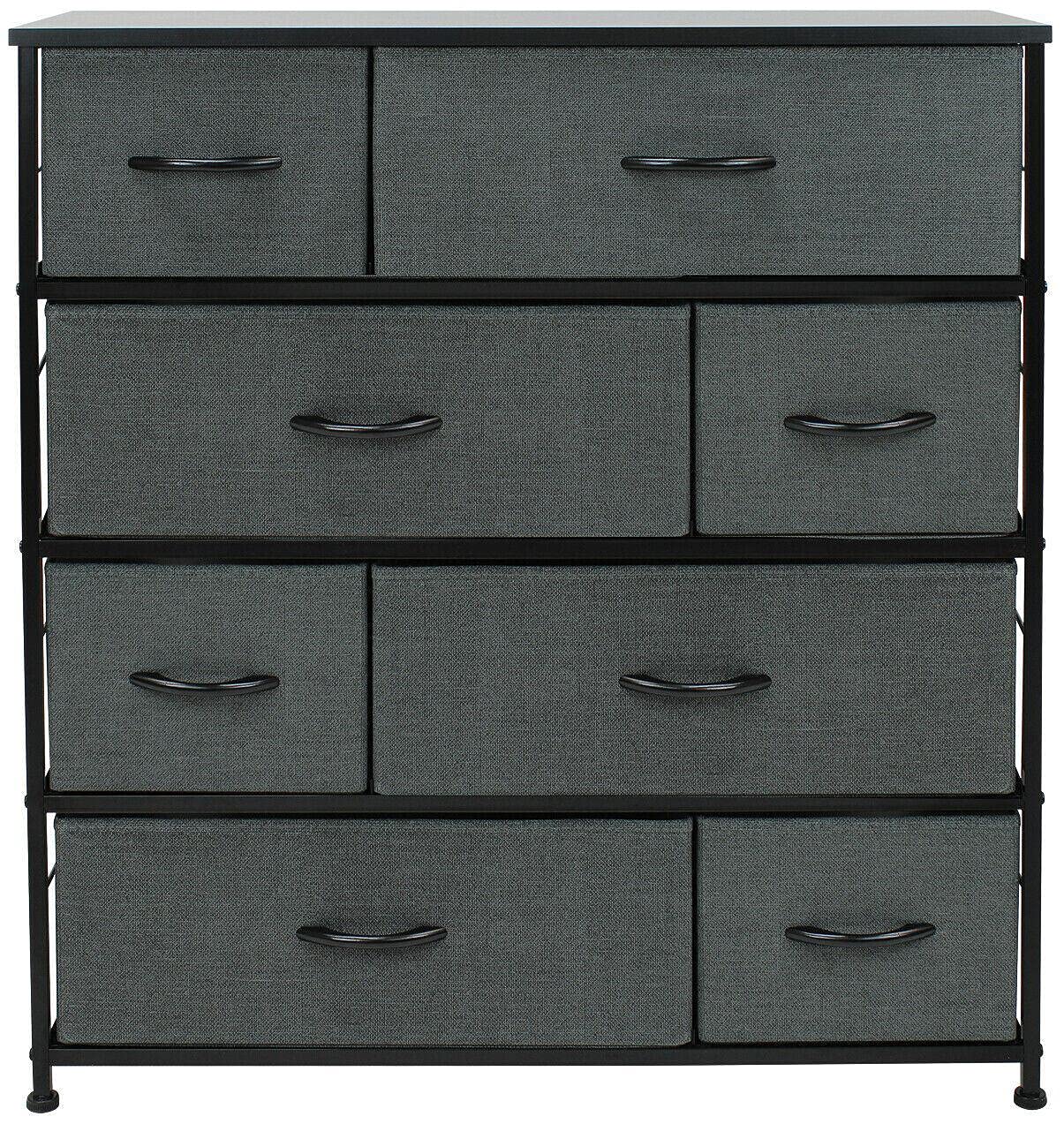 8-Drawer Neces Dresser - Grey Bedroom Storage Organizer with Ample Space for Clothes, Linens & Accessories | Perfect for Master Bedroom, Guest Room & Dorm Organization