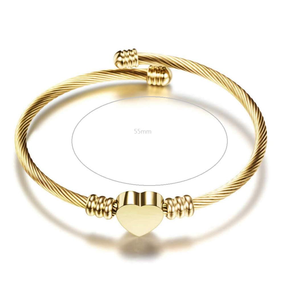 Trendy Stainless Steel Triple Stackable Twisted Wire Bangle Bracelet Set for Women - Elegant Beaded Charm Bracelets for Everyday Wear, Gift Giving & Special Occasions