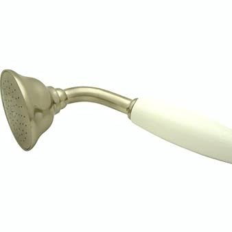 Victorian Style Handheld Shower Head with Satin Nickel Finish - Perfect for Bathroom Renovation & Spa-Like Experience