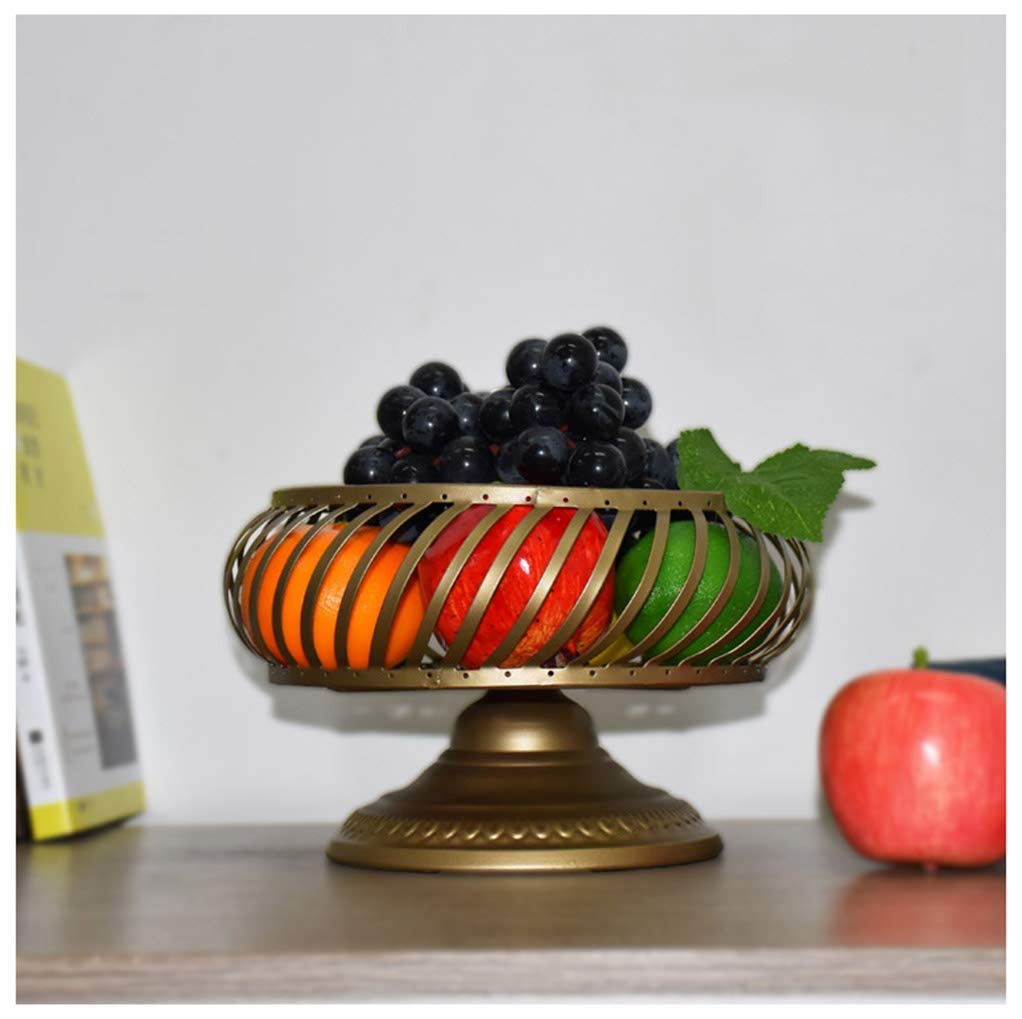 QTQHOME Black Wrought Iron Fruit Bowl - Elegant Kitchen Storage & Snack Rack for Dried Fruits, Candy, and Nuts - Perfect for Living Room, Dining Table, or Party Serving