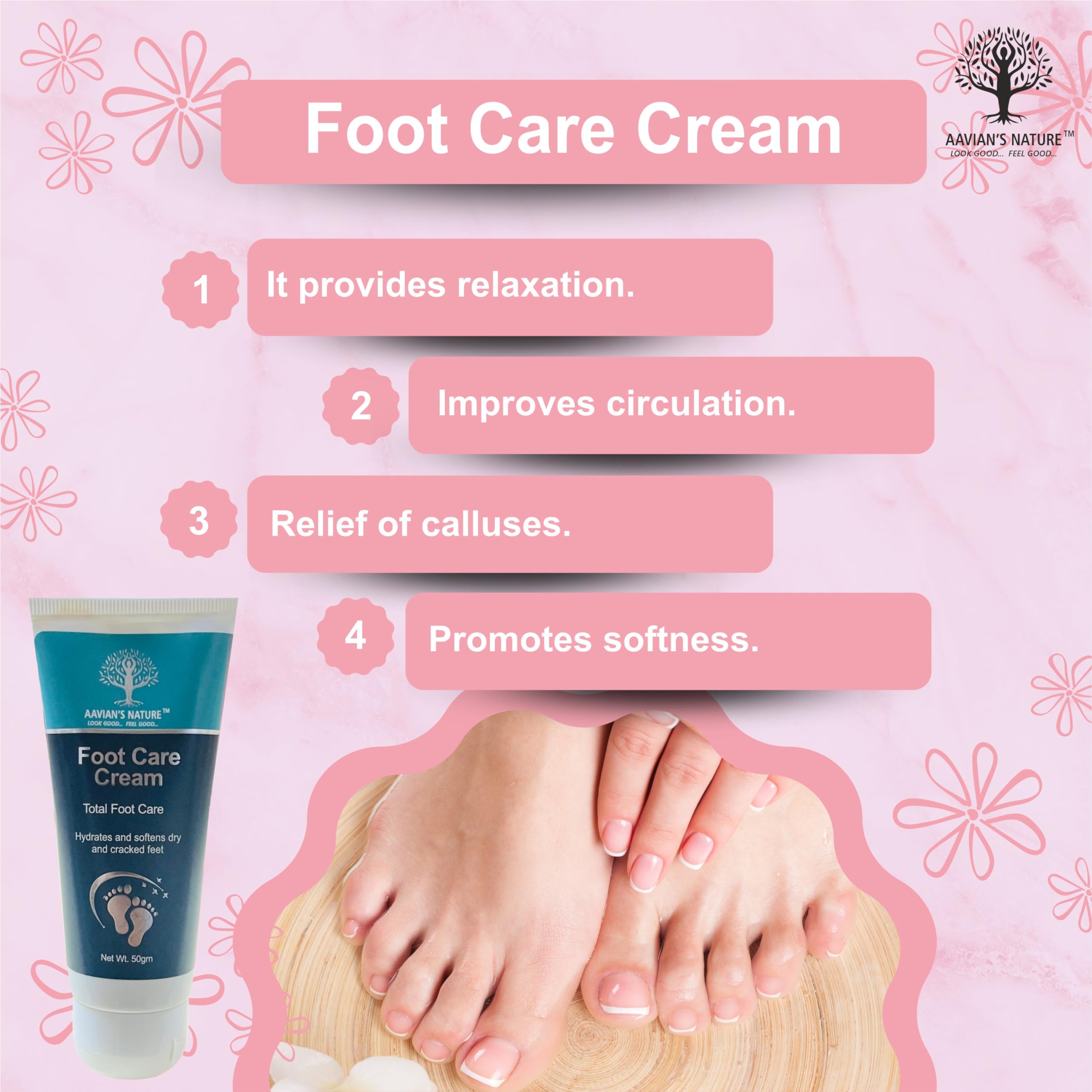 Aavian's Nature-Party Glow Face Cream for Women & Men | 50g | Almond-Enriched Moisturizer for Glowing, Smooth & Hydrated Skin | Day & Night Use | Perfect for Dry Skin Care Routine | Accure Pharma (Buy 1 Get 1 Free Foot Cream Worth Rs. 249) | Ideal for Daily Skincare, Travel & Gift Giving