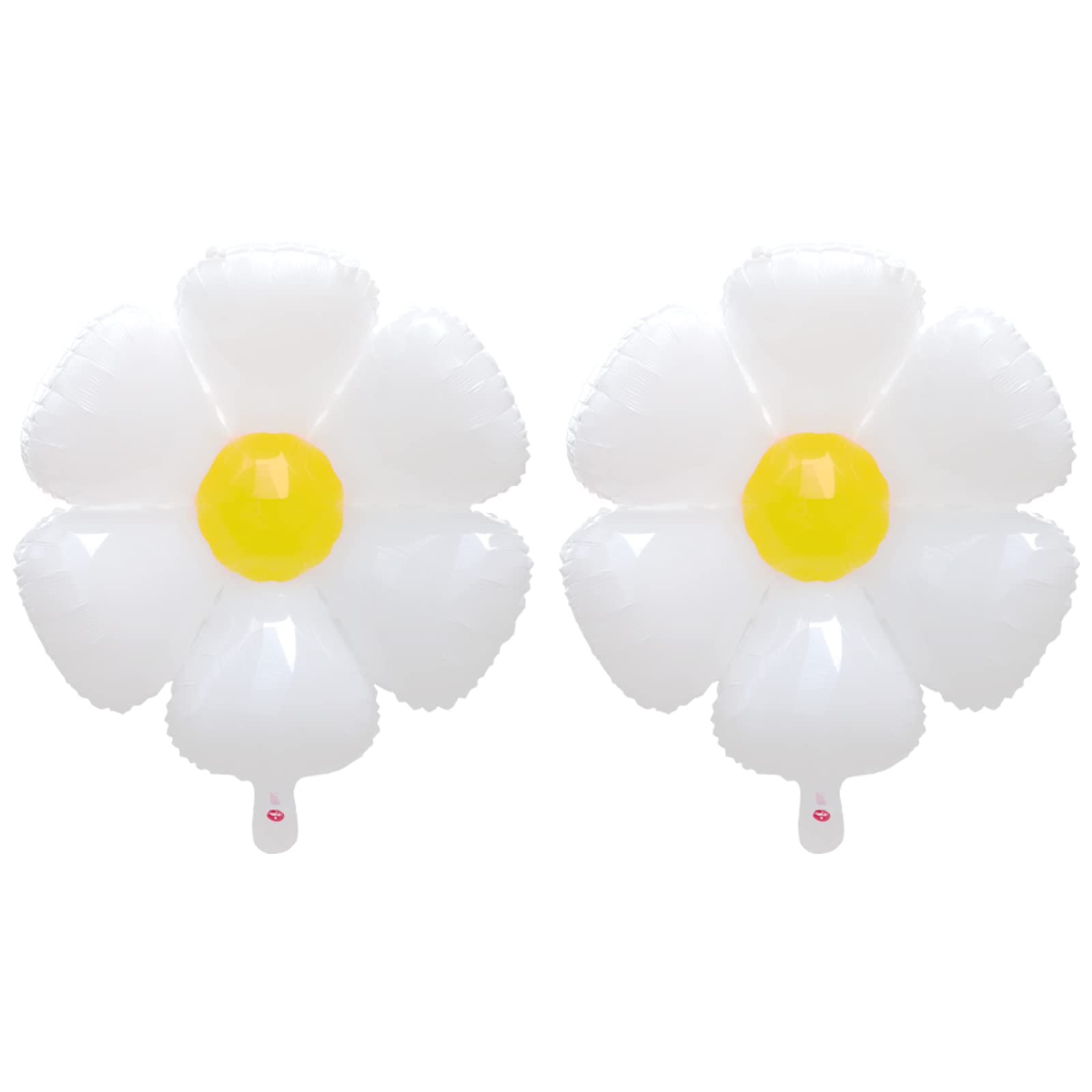 2 Pcs Daisy Balloons - White Flower Balloons for Birthday Decorations, Baby Shower, Wedding & Daisy Party Supplies | Perfect for Spring Events, Garden Parties & Floral-Themed Celebrations