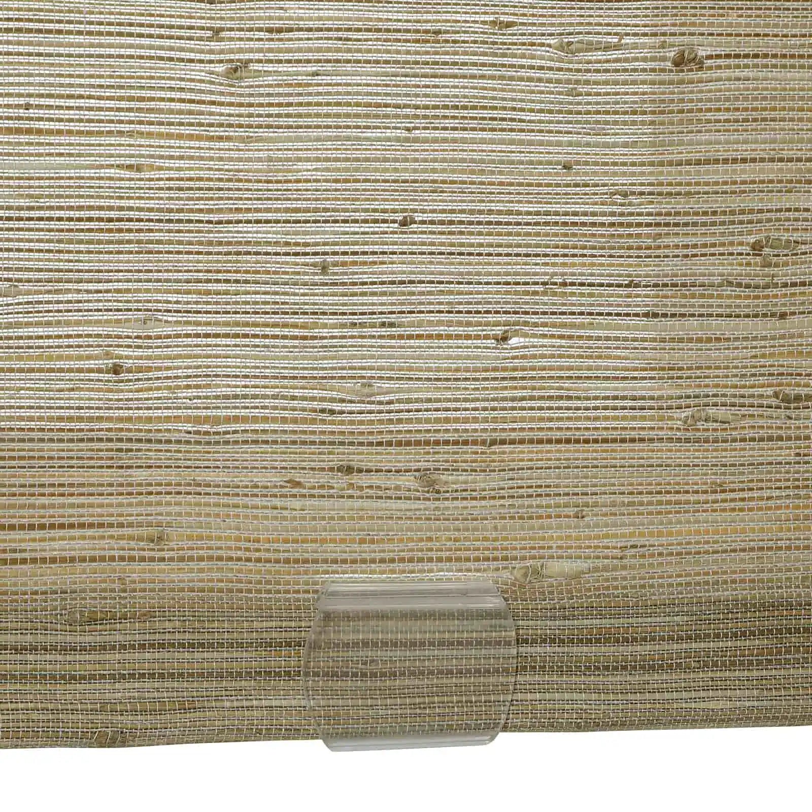 Rae Natural Jute Flax Woven Window Shade - Khaki Color, Eco-Friendly Blackout Curtain for Bedroom & Living Room Privacy