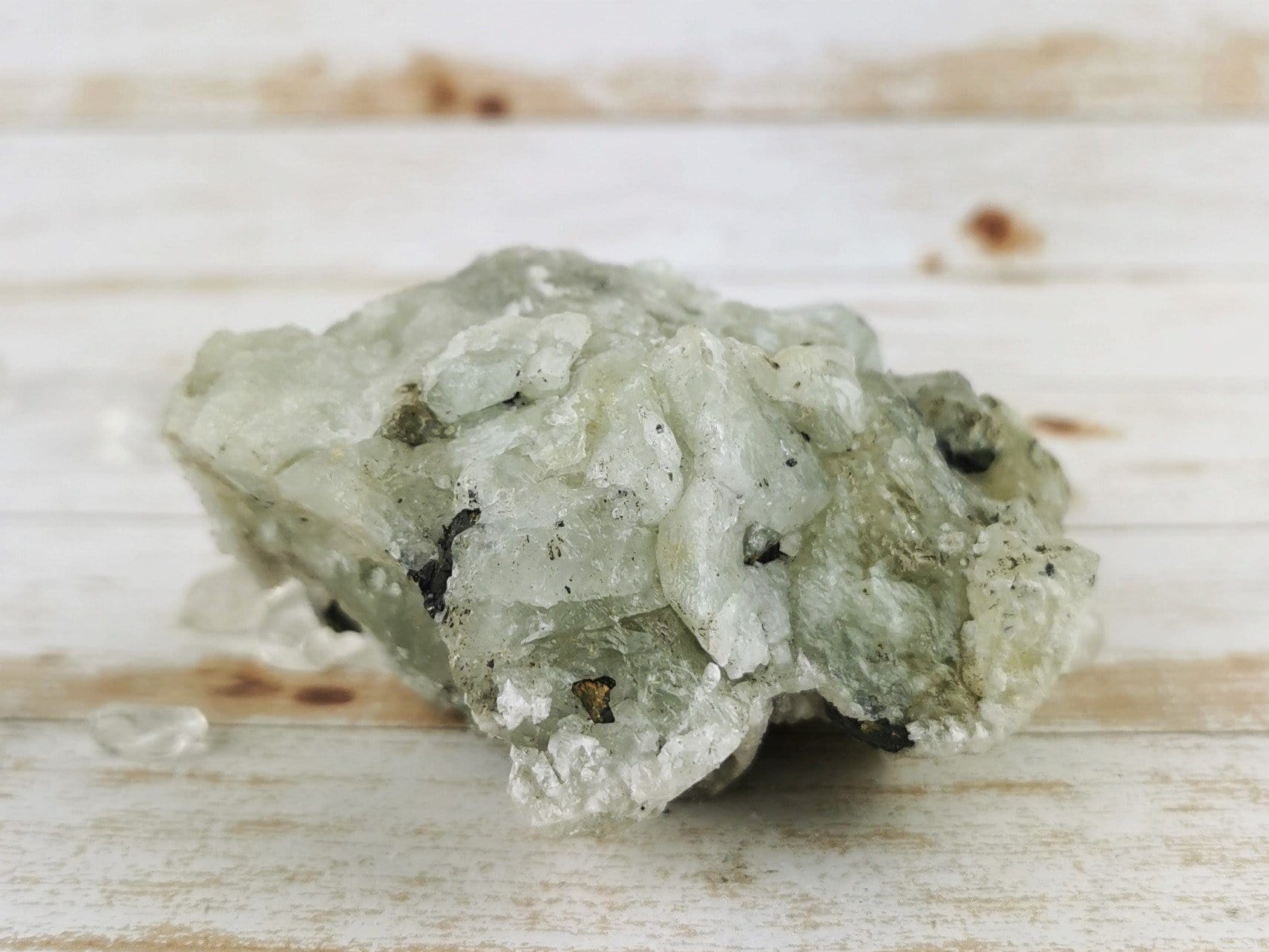 Natural Datolite with Pyrite Crystal Specimen - Rare Mineral Collection for Healing, Meditation & Home Decor