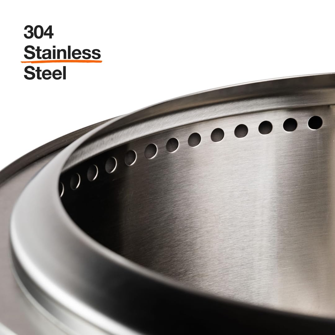 Solo Stove Bonfire 2.0 Smokeless Fire Pit with Stand & Removable Ash Pan - 19.5 Inch Portable Stainless Steel Wood Burning Fireplace for Backyard, Camping, Patio - Ideal for 4-6 People - 21.75 lbs Gunmetal Finish