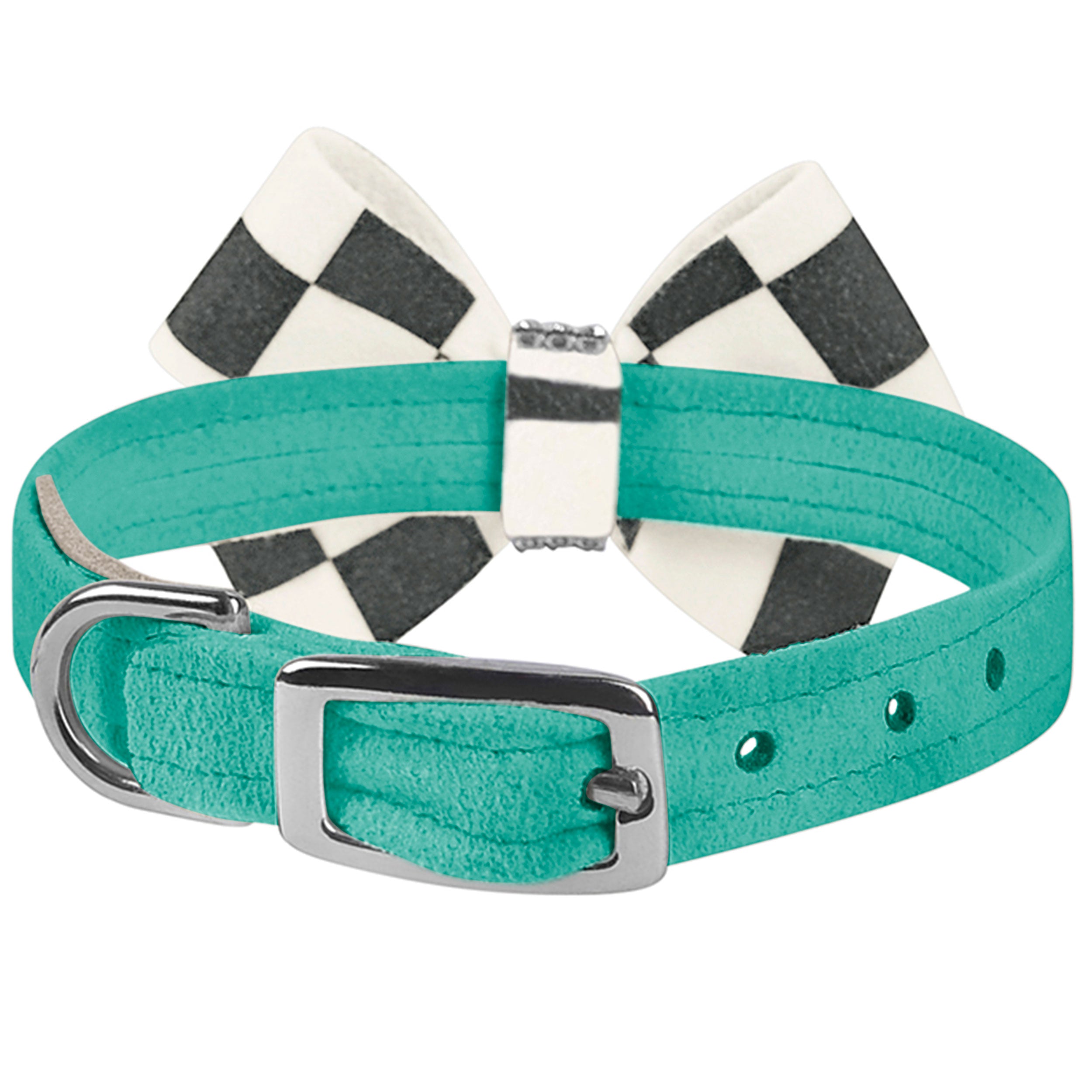 Windsor Check Nouveau Bow Collar for Dogs - Stylish Pet Fashion Accessory for Small & Medium Breeds | Perfect for Parties, Walks & Photo Shoots