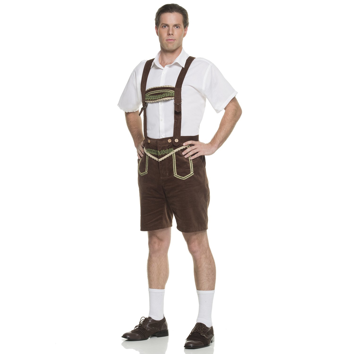Bavarian Man Costume for Men - Authentic German Oktoberfest Lederhosen Outfit - Perfect for Halloween, Cosplay, and Oktoberfest Parties