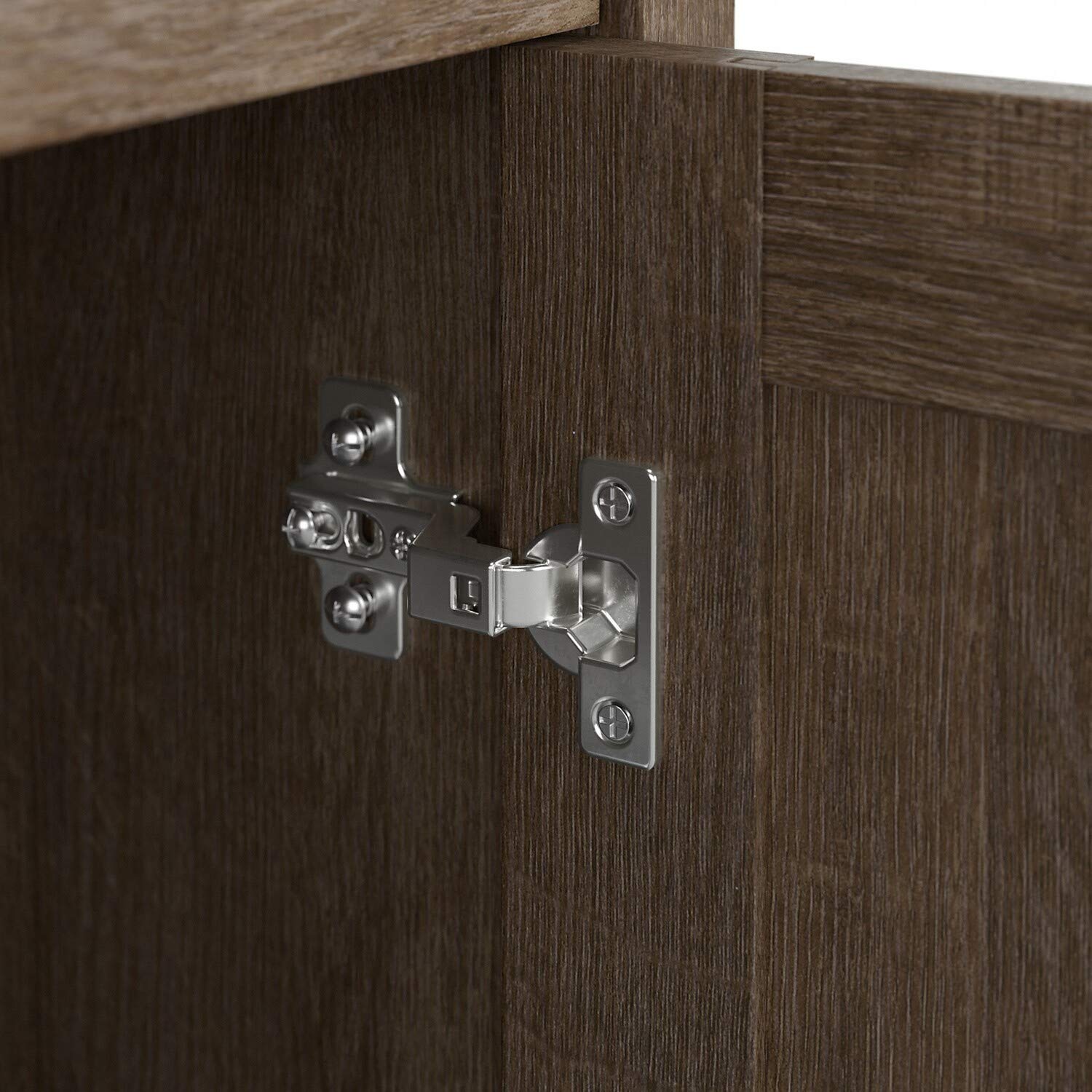 Bush Furniture Salinas Kitchen Pantry Cabinet with Doors in Ash Brown - Stylish Storage for Spices, Cookware & Small Appliances | Perfect for Kitchens, Dining Rooms & Small Spaces