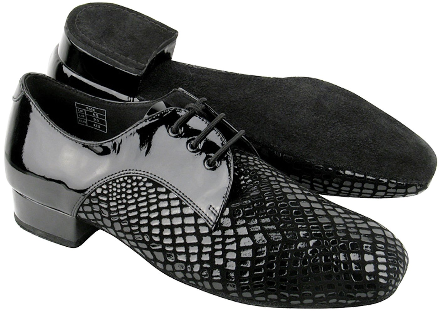Premium Men's Latin Dance Shoes for Salsa, Ballroom & Tango - CD1418 with 1