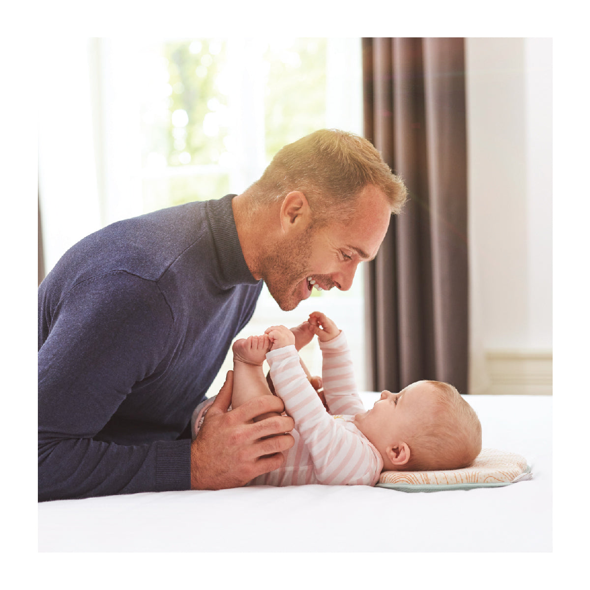 Babymoov Lovenest Natural Care Anti-Bacterial Baby Head Support Pillow - Perfect for Newborns & Infants During Sleep, Travel & Nursing