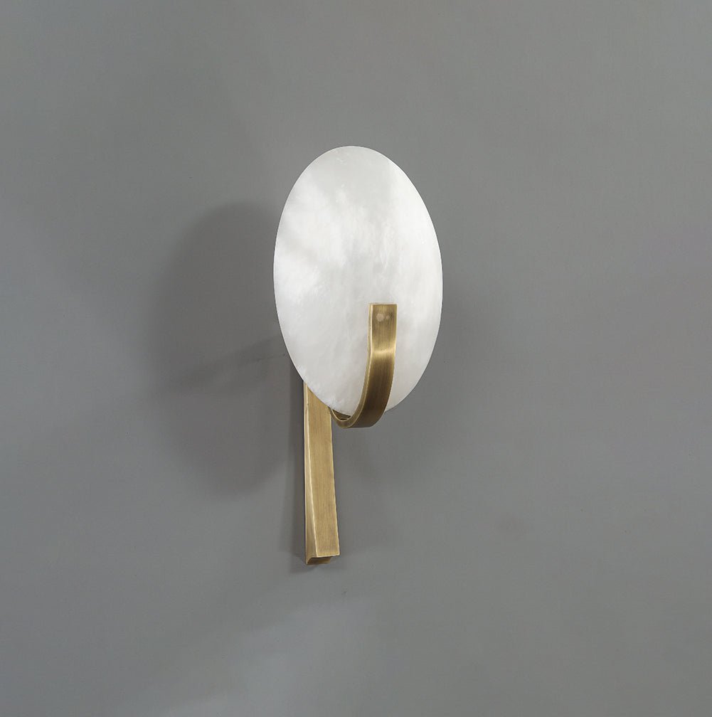 Alice Alabaster Wall Lamp - Elegant White Stone Sconce for Bedroom, Living Room & Hallway Lighting | Dimmable LED Fixture for Modern & Classic Home Decor