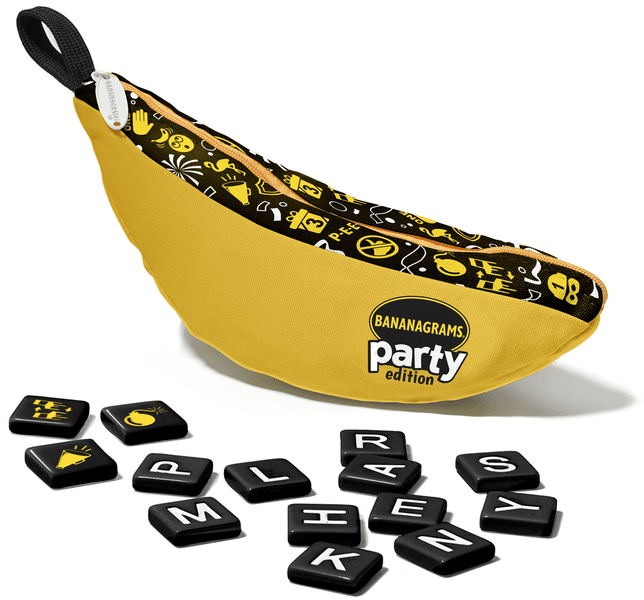 Bananagrams Party Edition - Fun Family Word Game for Adults & Kids - Perfect for Game Nights, Parties & Travel